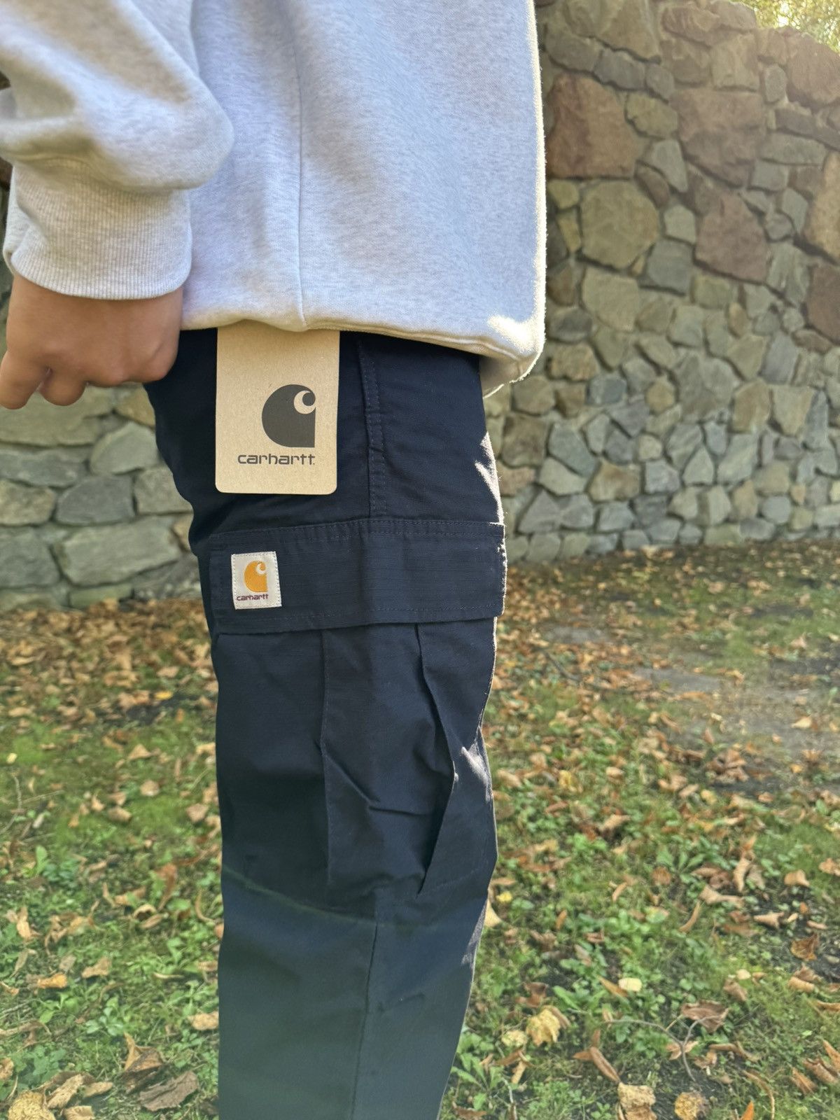 Carhartt × Designer Carhartt Regular Cargo Pant Blue Size US 31 - 7 Thumbnail