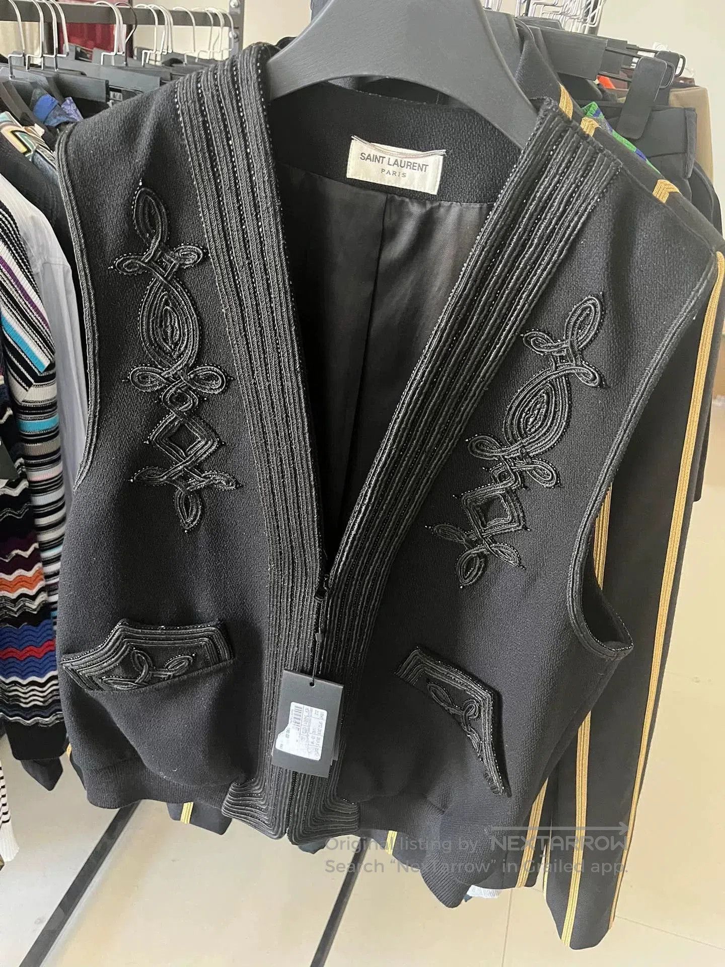 Saint Laurent Paris Saint Laurent Runway Beaded Embroidery Wool Vest. Size US M / EU 48-50 / 2 - 2 Thumbnail