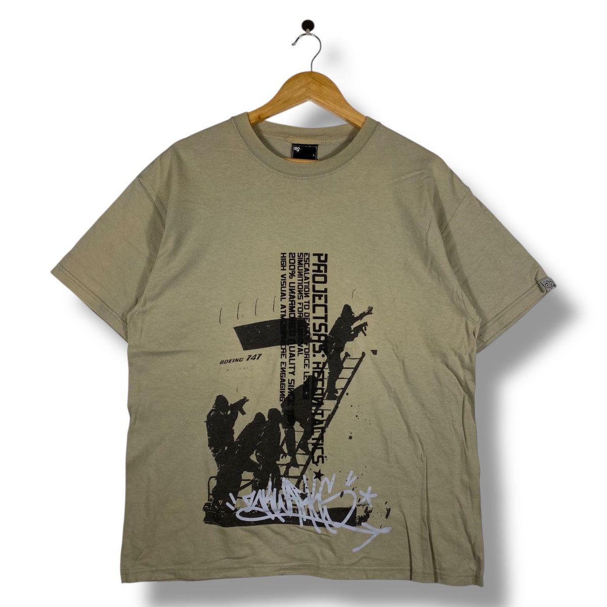 Vintage Vintage 00's Streetwear PROJECT SRS Recon Tactics Tee Shirt Size US L / EU 52-54 / 3 - 1 Thumbnail