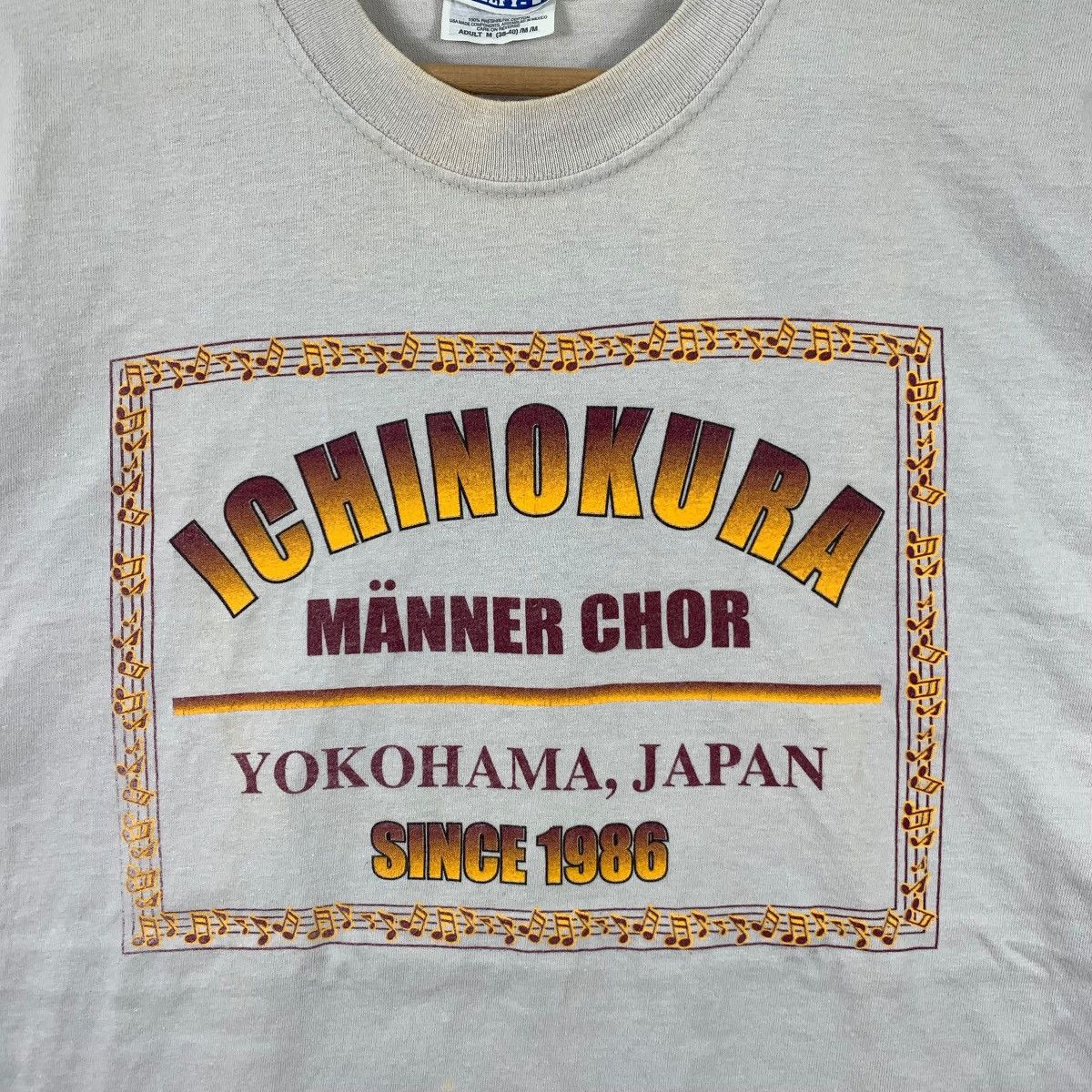 Vintage Vintage 90s Manner Chor Ichinokura Japan Tee Shirt Size US M / EU 48-50 / 2 - 3 Thumbnail