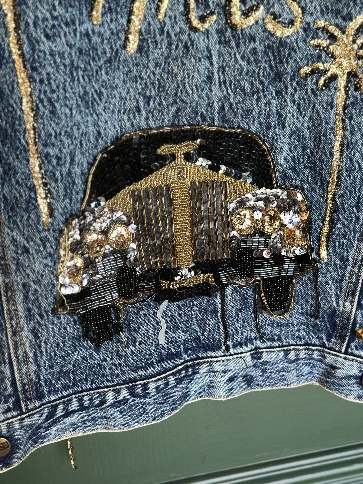 Other Custom Made Denim Jacket Beverly Hills Rolls Royce Studded Size US L / EU 52-54 / 3 - 9 Thumbnail