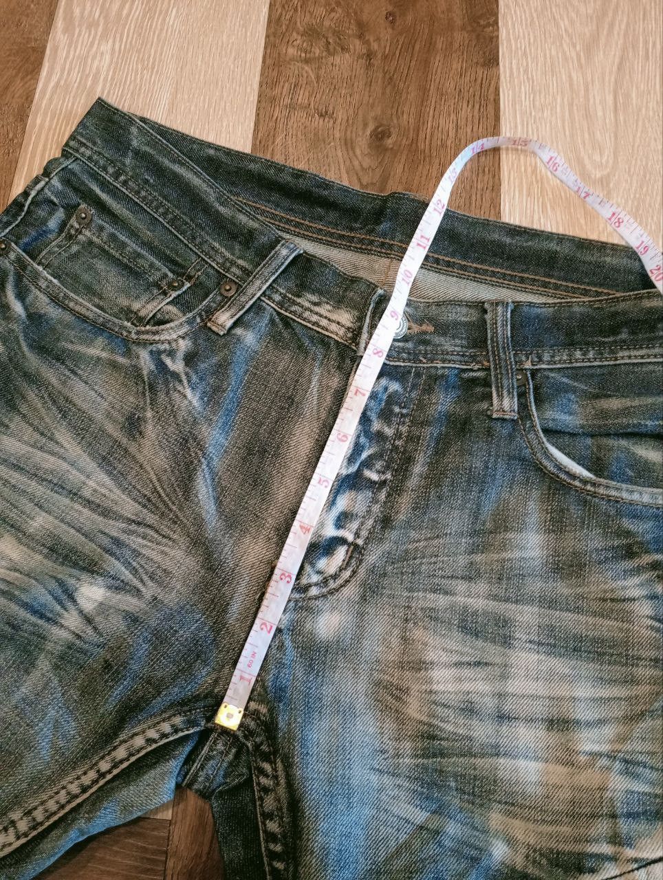 If Six Was Nine VINTAGE EDGE RUPERT JAPAN DISTRESSED LOOK JEANS Size US 35 - 13 Thumbnail
