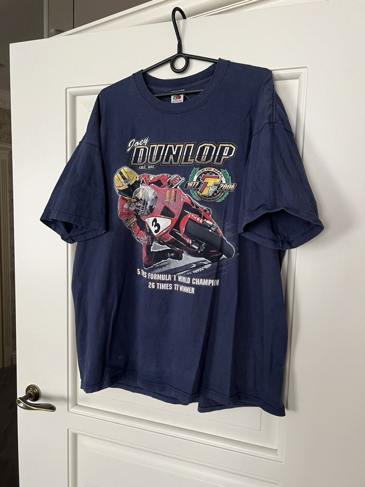Vintage Vintage Joey Dunlop Honda Racing Isle of Man Road Race Tee Size US XXL / EU 58 / 5 - 3 Thumbnail