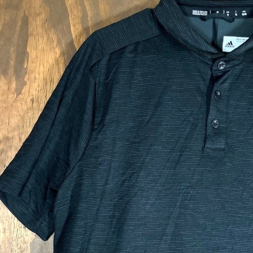 Adidas Adidas Mens Shirt Black Striped Golf Polo Short Sleeve Casual Active XLarge Size US XL / EU 56 / 4 - 4 Thumbnail