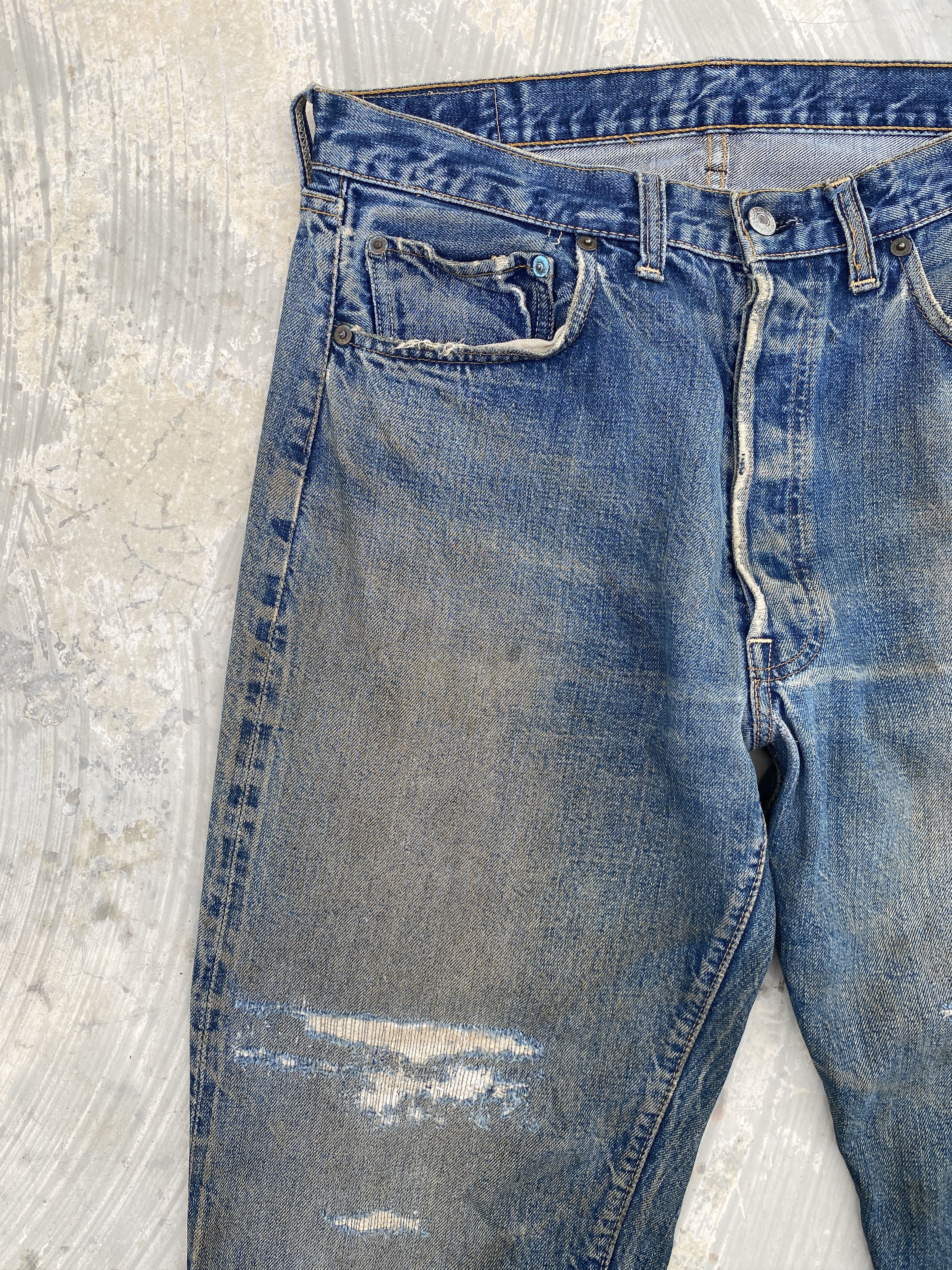 Levi's Vintage 60/70s Levis 501 Big E Redline #6 Selvedge Jeans Size US 33 - 2 Thumbnail