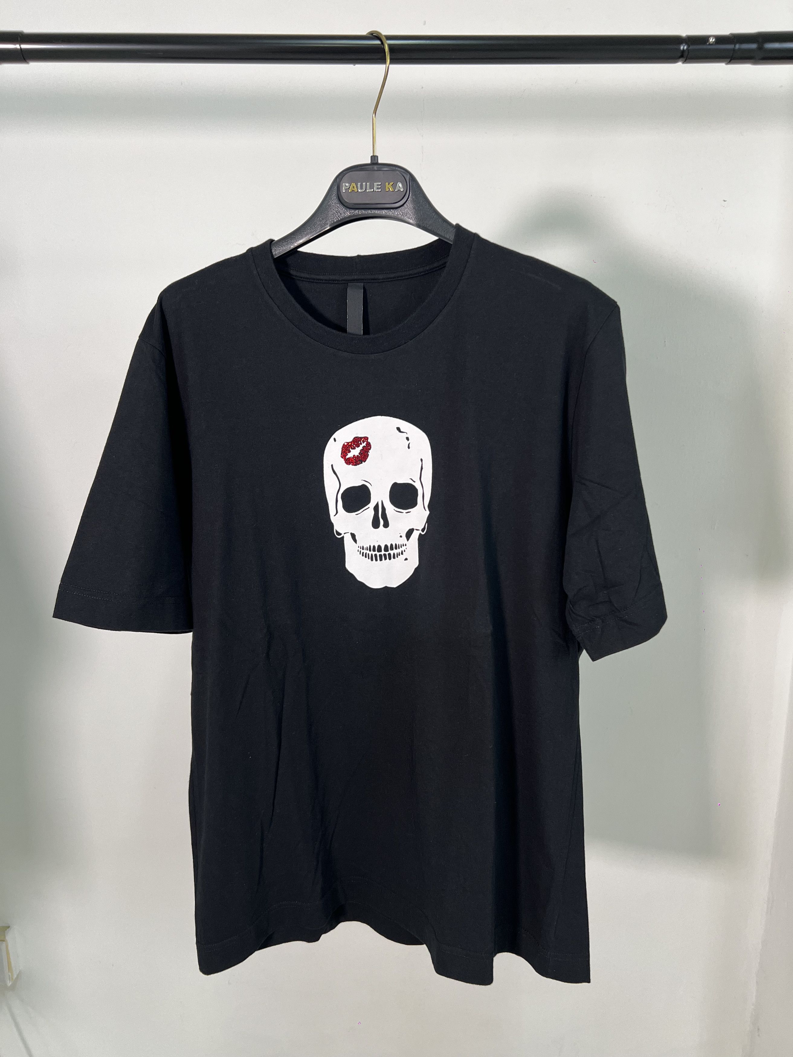 image of Alexandre Herchcovitch Studded Kiss Skull T-Shirt in Black, Men's (Size Large)