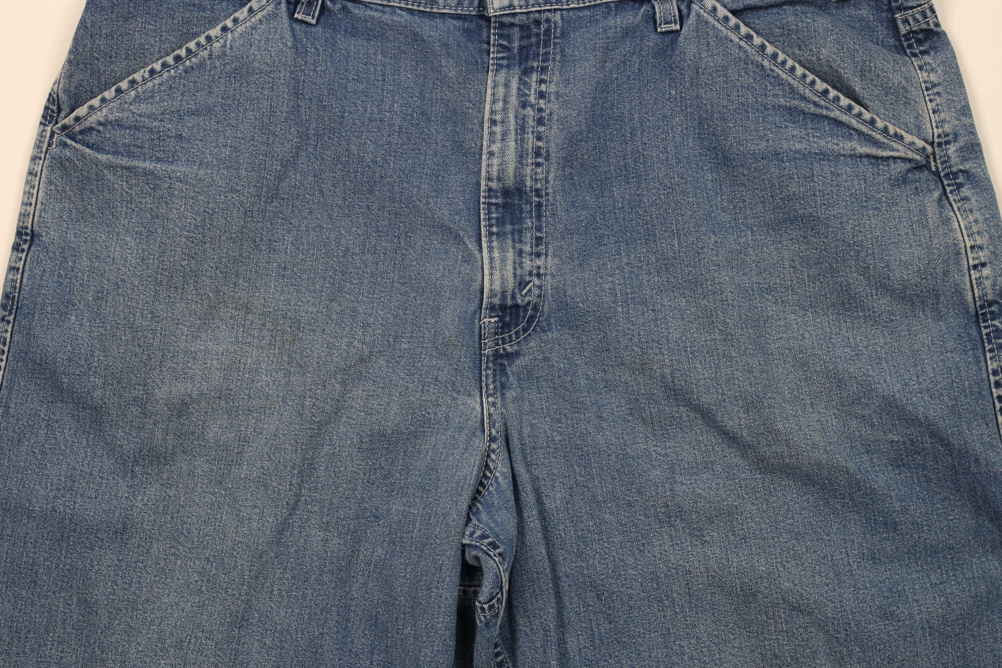 Levi's Vintage Y2K 2000 Levis Baggy Loose Fit Denim Shorts Blue Size US 38 / EU 54 - 3 Thumbnail