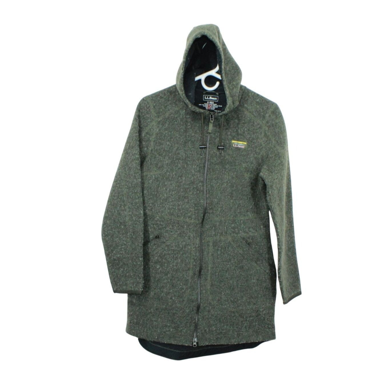 L.L. Bean LL Bean WoolTek Coat Hooded Deep Forest Heather Size S / US 4 / IT 40 - 1 Thumbnail