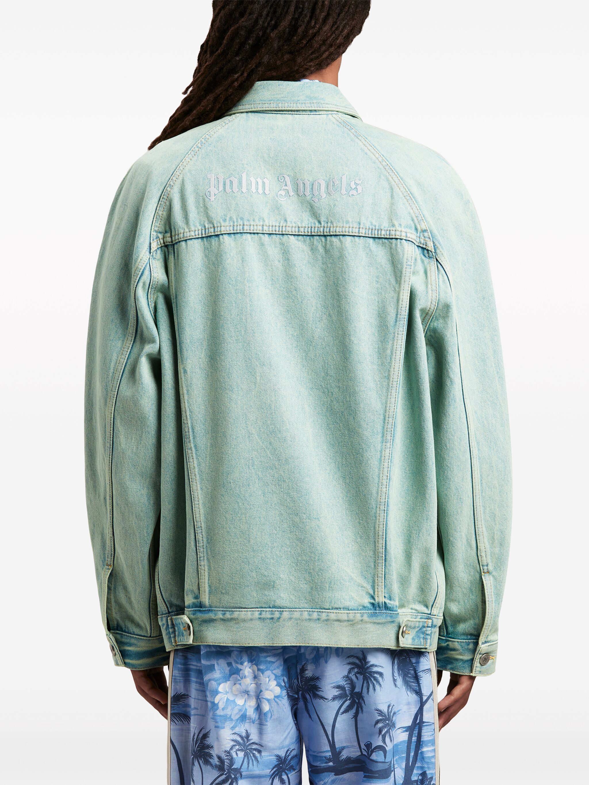 Palm Angels o1s22i1n1224 Denim Jacket in Light Blue Size US M / EU 48-50 / 2 - 4 Thumbnail