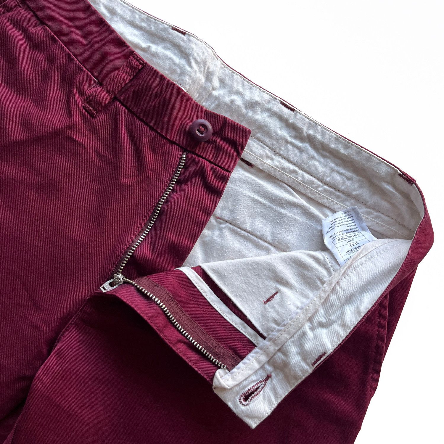 Carhartt Wip X'Johnson Cropped Pant in Burgundy Red Size US 27 - 4 Thumbnail
