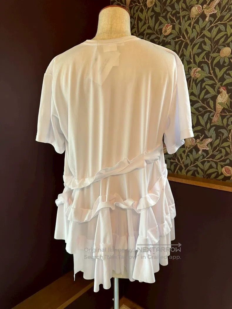 Comme des Garcons Comme Des Garcons White layer ruffled T-shirt dress M size Size M / US 6-8 / IT 42-44 - 2 Thumbnail