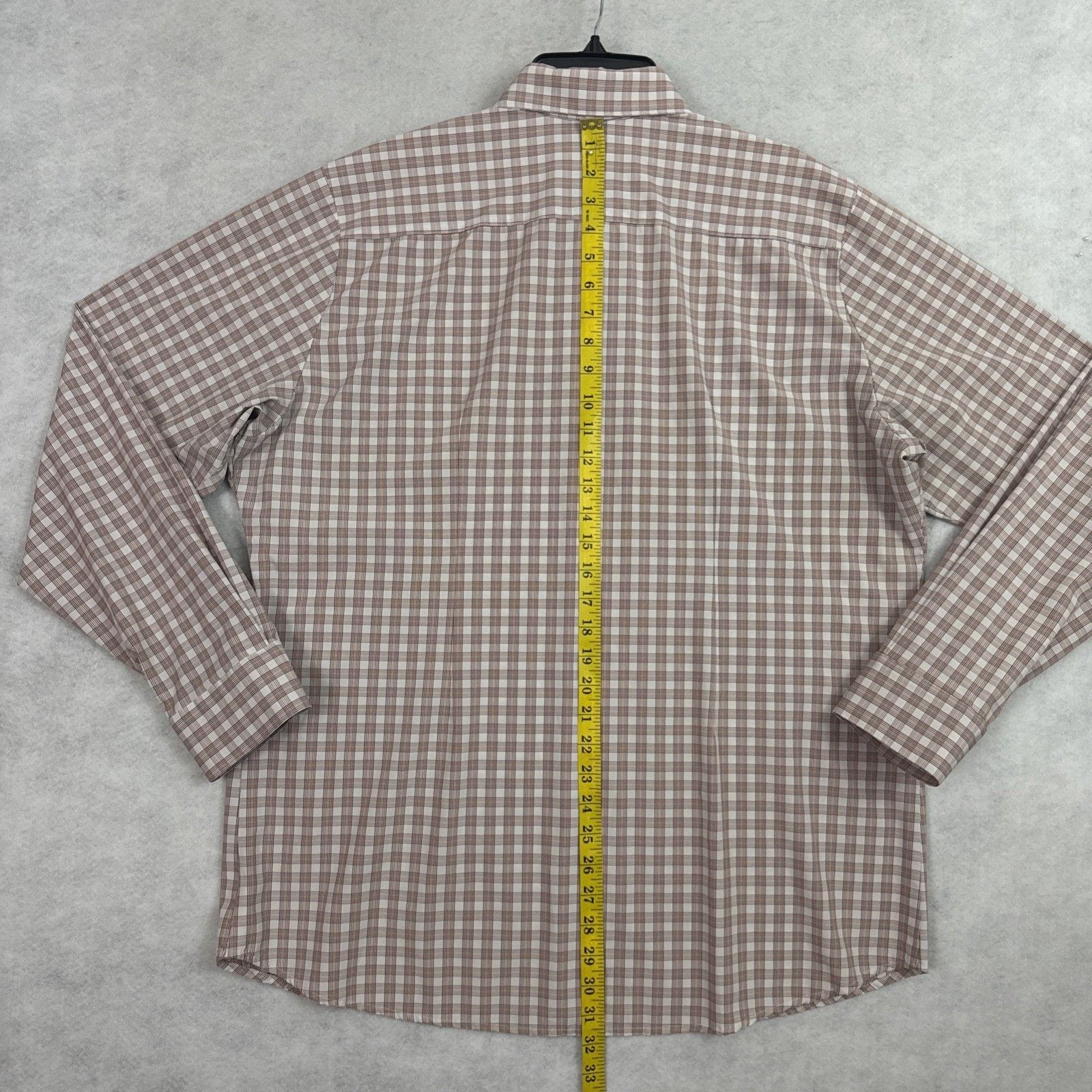 Mizzen+Main Mizzen Main Leeward Dress Shirt Mens XXL Burgundy Check Trim Size US XXL / EU 58 / 5 - 5 Thumbnail