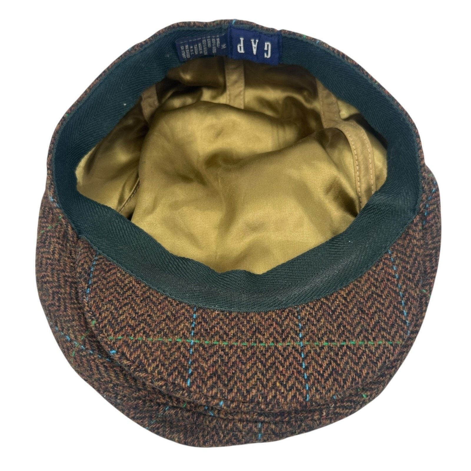 Gap Vintage GAP Tweed Cabbie Driving Newsboy Hat Men’s M Brown Size ONE SIZE - 6 Thumbnail
