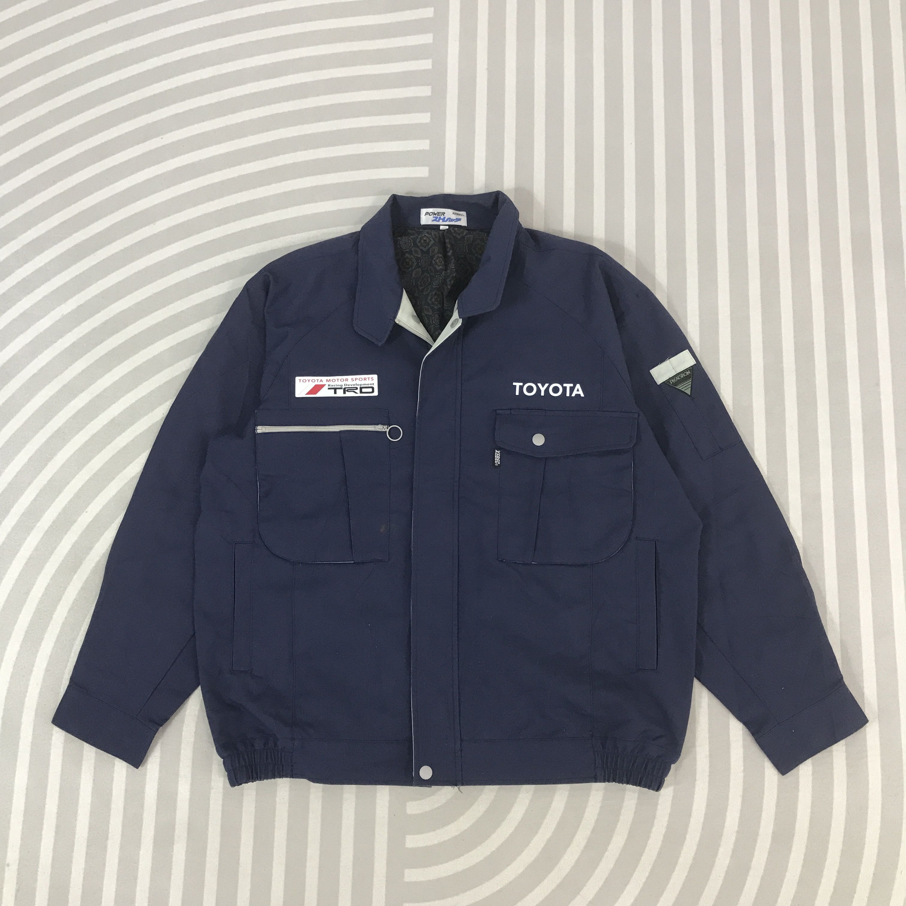 Japanese Brand Vintage Toyota x Trd Racing motorsport custom navy Jacket Size US XL / EU 56 / 4 - 3 Thumbnail