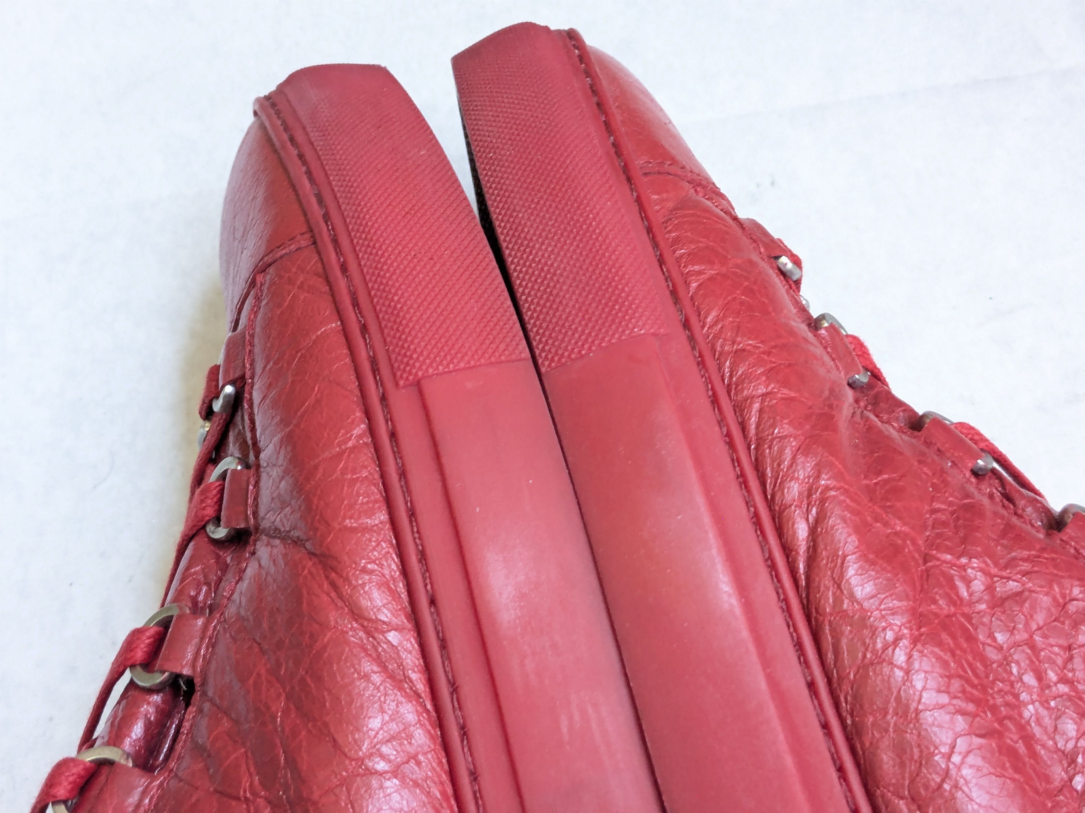 Balenciaga Balenciaga Arena Sneakers Red 14 High Tops Leather Size US 14 / EU 47 - 5 Thumbnail