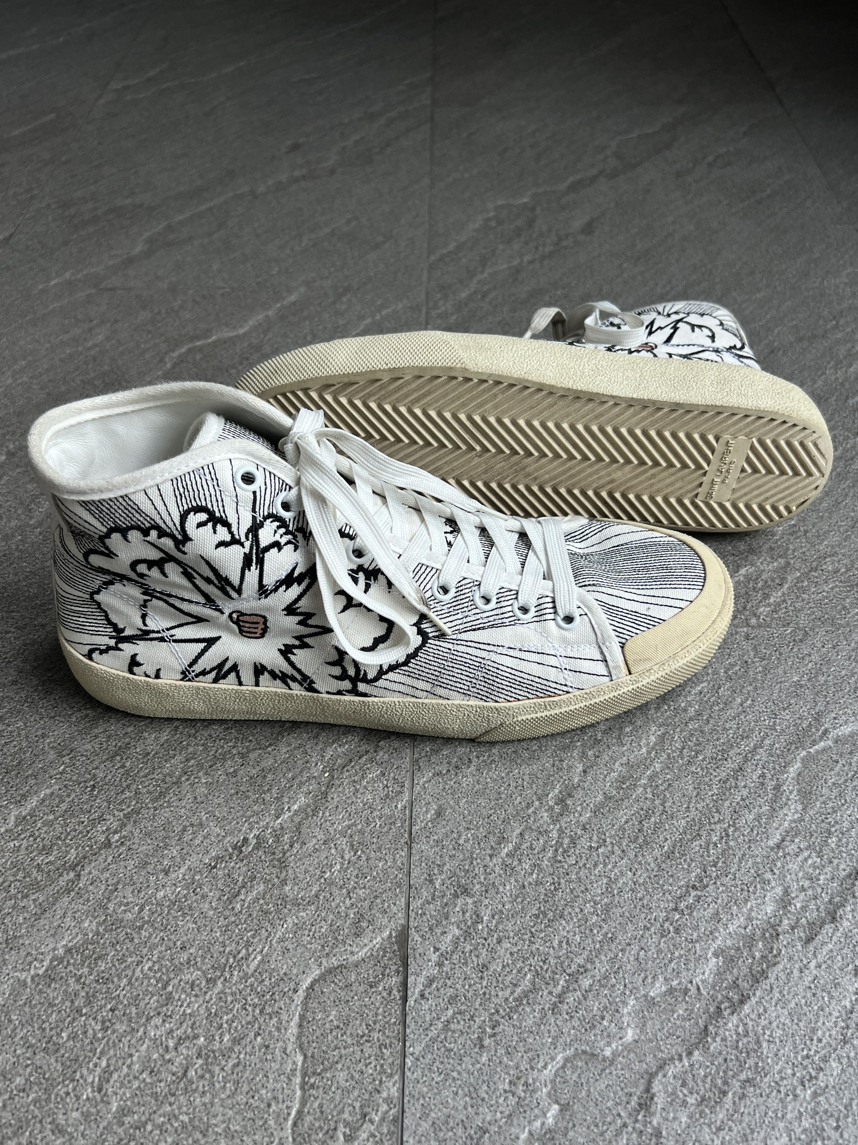 Saint Laurent Paris Floral Canvas High Tops EU41 main image 8