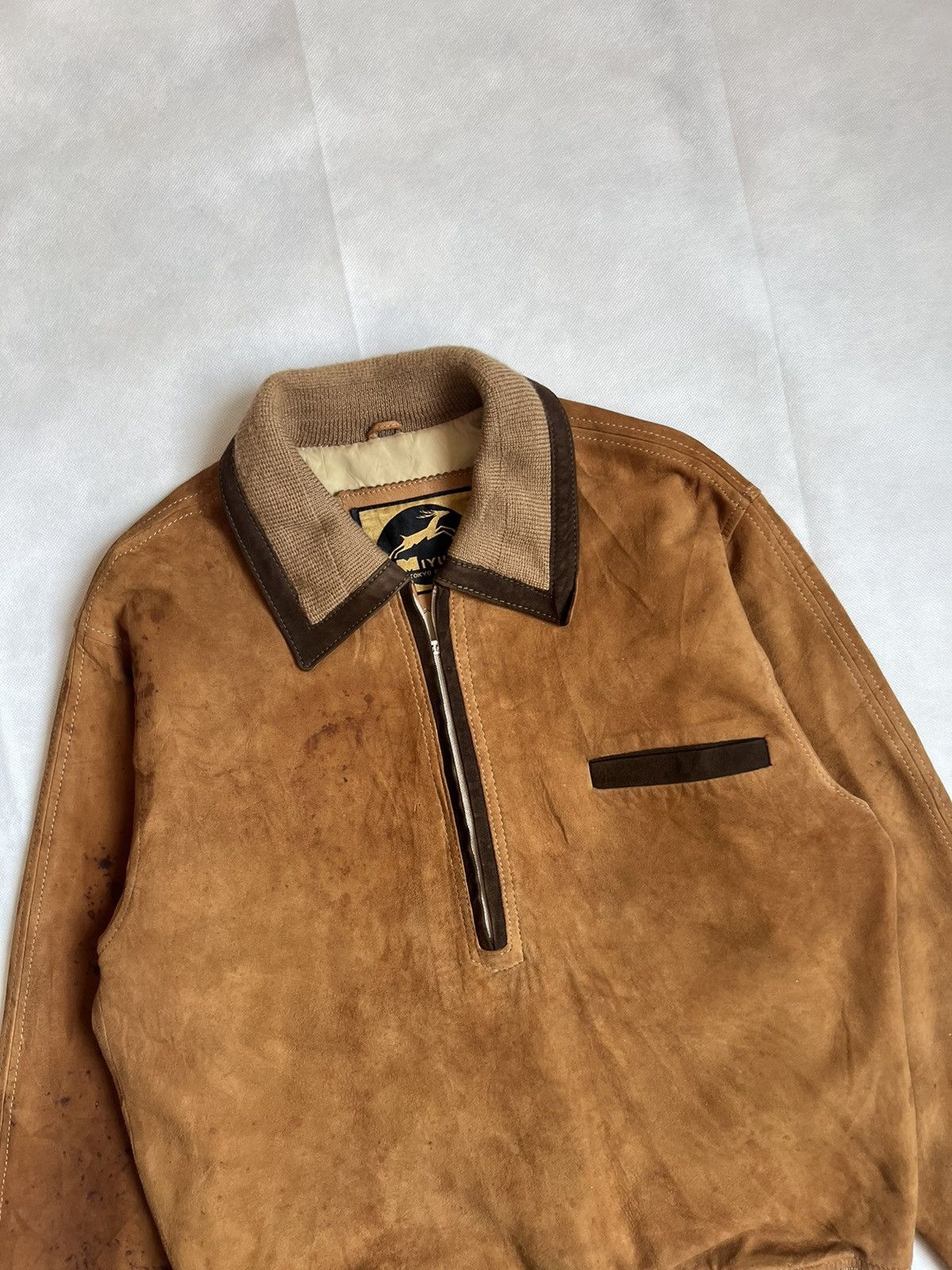 Japanese Brand Rare Velvet Miyuki Tokyo Half Zip Brown Jacket Size US M / EU 48-50 / 2 - 4 Thumbnail