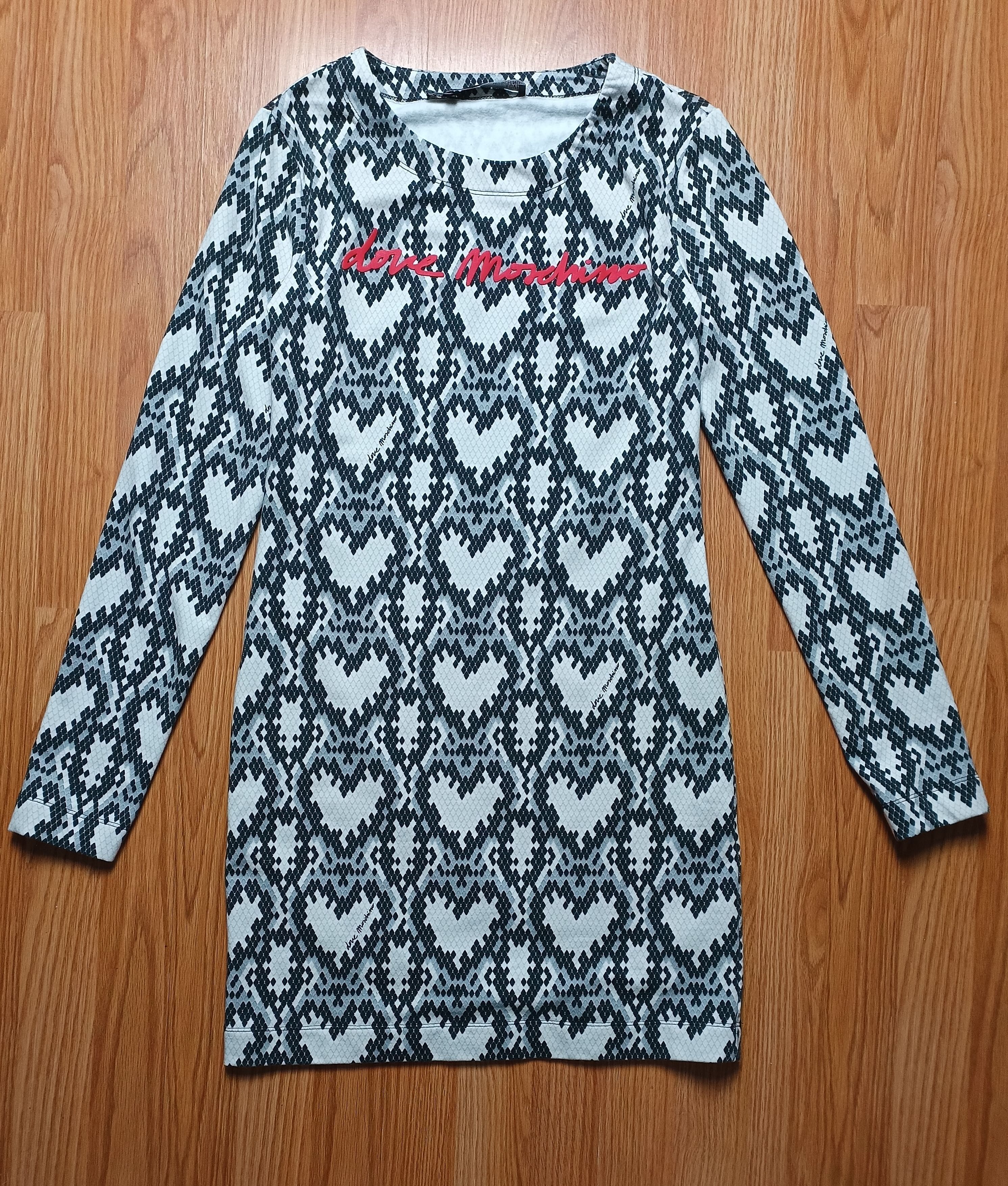 Love Moschino × Moschino Love Moschino Multi Heart Print Cotton Dress US6 IT42 Size M / US 6-8 / IT 42-44 - 8 Thumbnail