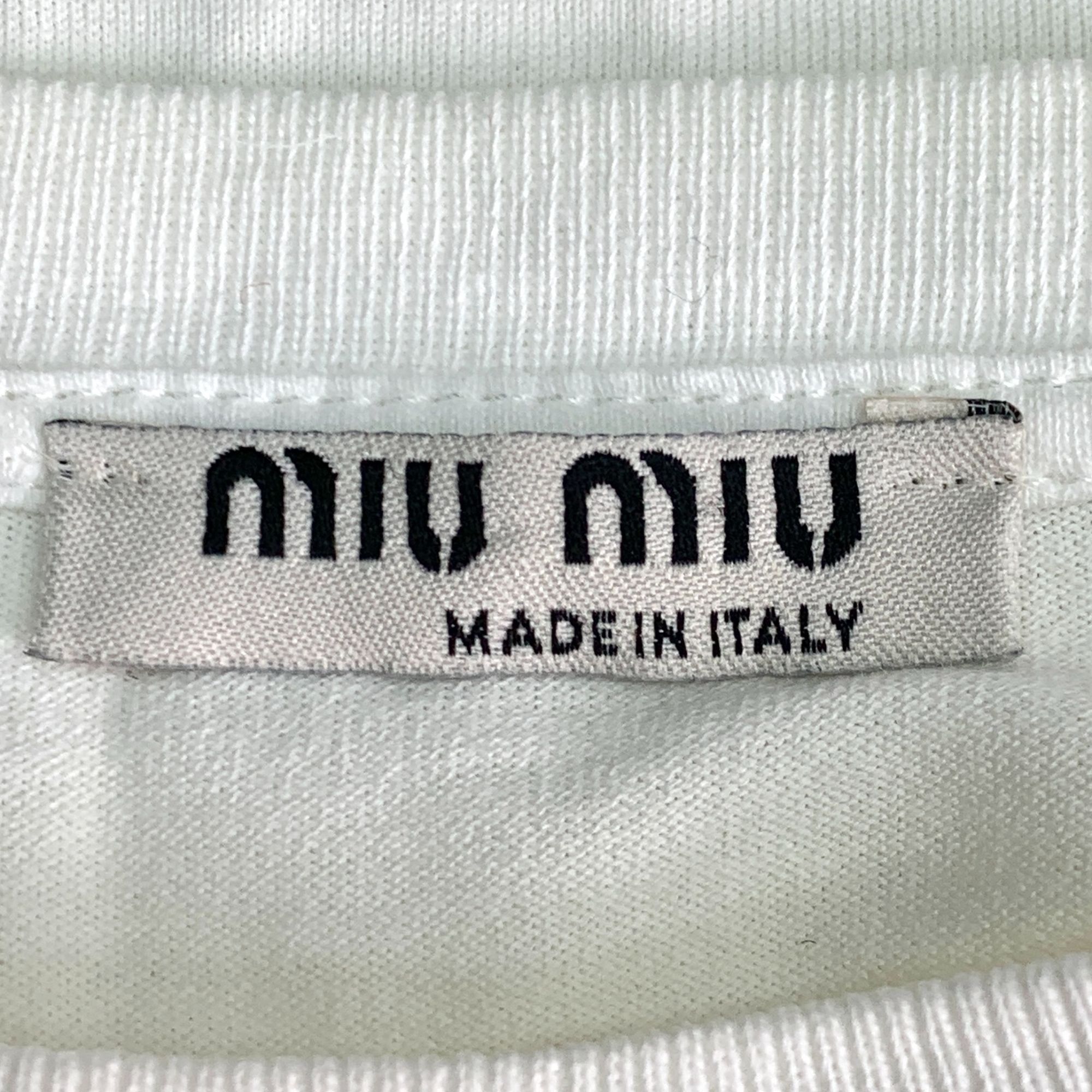 Miu Miu MiuMiu Colorblock Logo Cotton Short-Sleeve Dress (Size M) Size M / US 6-8 / IT 42-44 - 5 Thumbnail