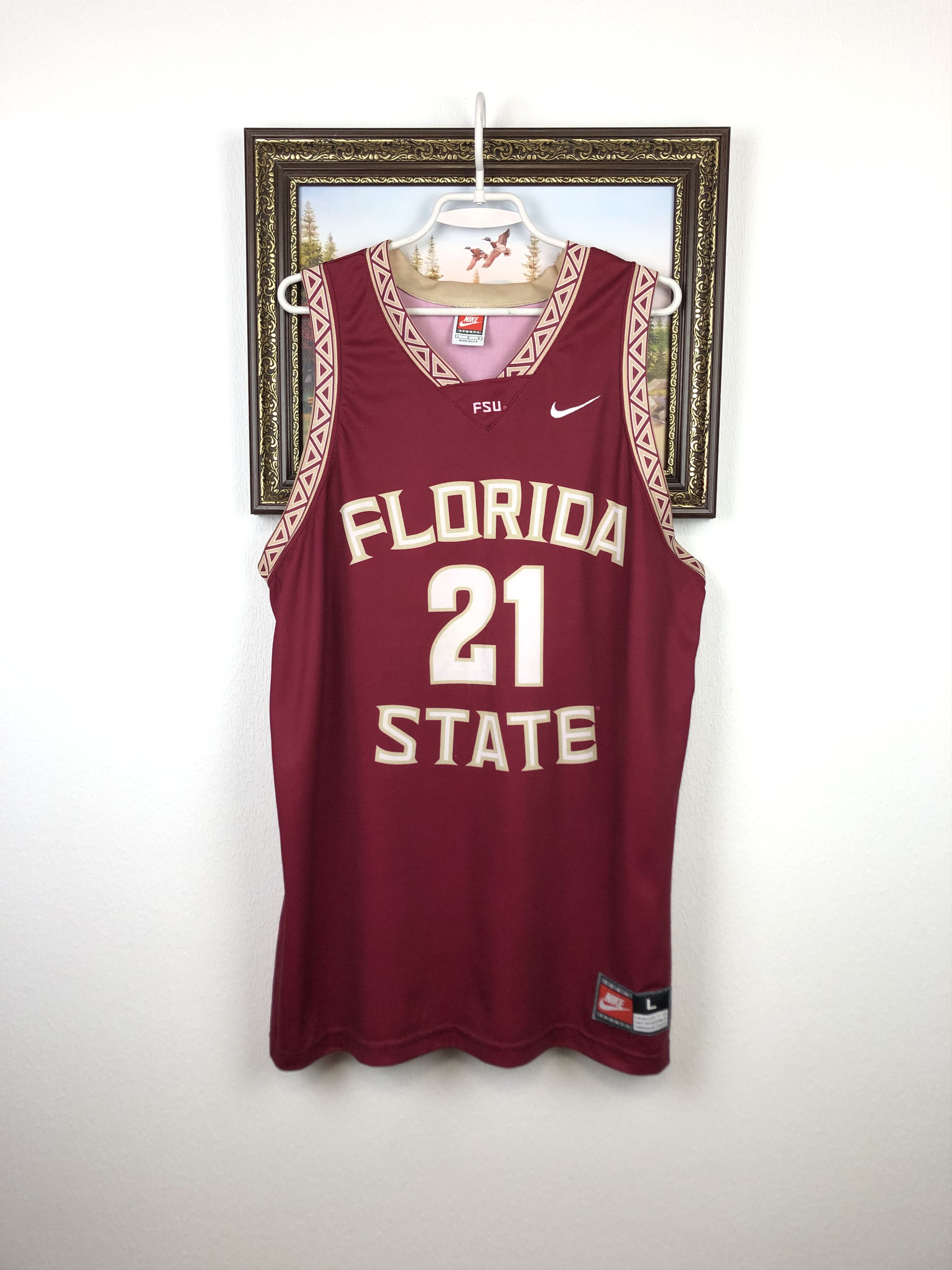 Nike Vintage Nike Florida State University Basketball Jersey FSU Size US L / EU 52-54 / 3 - 1 Thumbnail