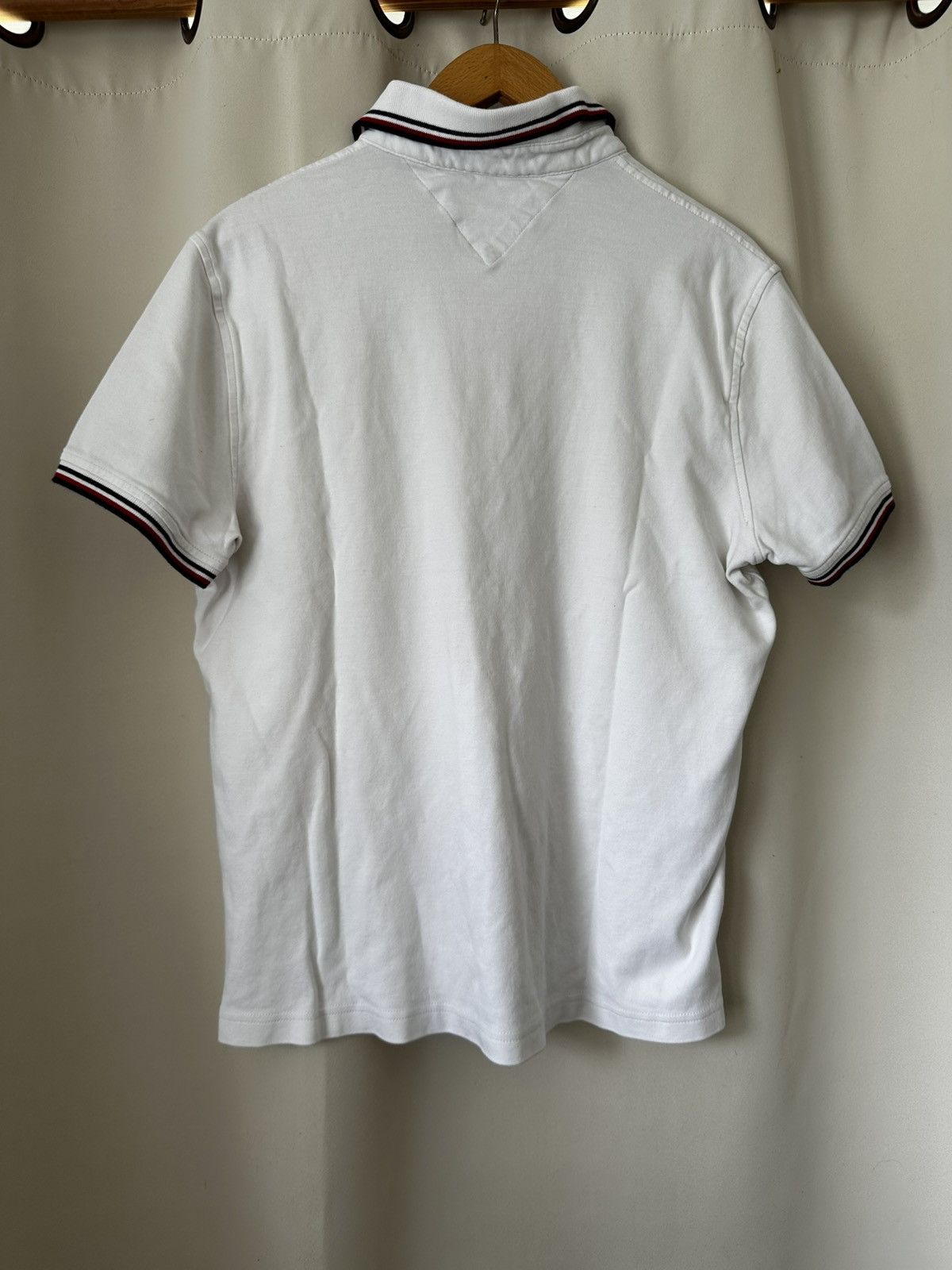 Tommy Hilfiger USED Men's Short Sleeve Polo Shirt White Size Large Size US L / EU 52-54 / 3 - 3 Thumbnail