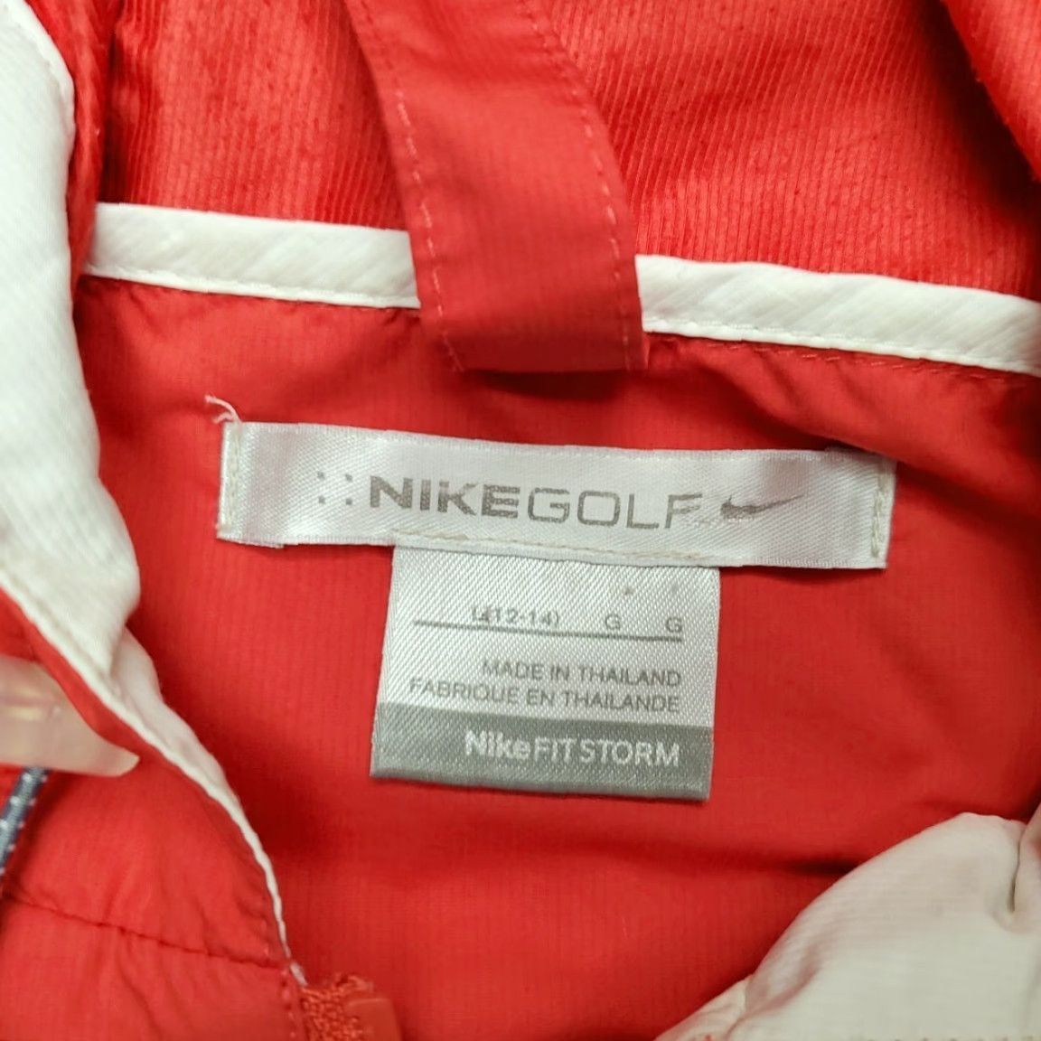 Nike VTG Nike Golf Jacket Womens L Red White Hooded Windbreaker Size L / US 10 / IT 46 - 4 Thumbnail