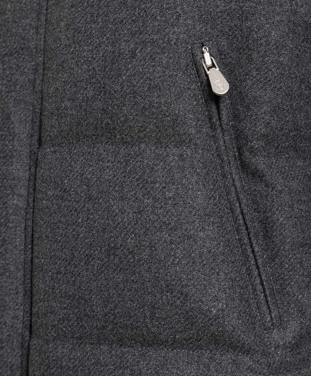 Brunello Cucinelli 0924 Goose Padded Jacket in Grey Size US XL / EU 56 / 4 - 5 Thumbnail