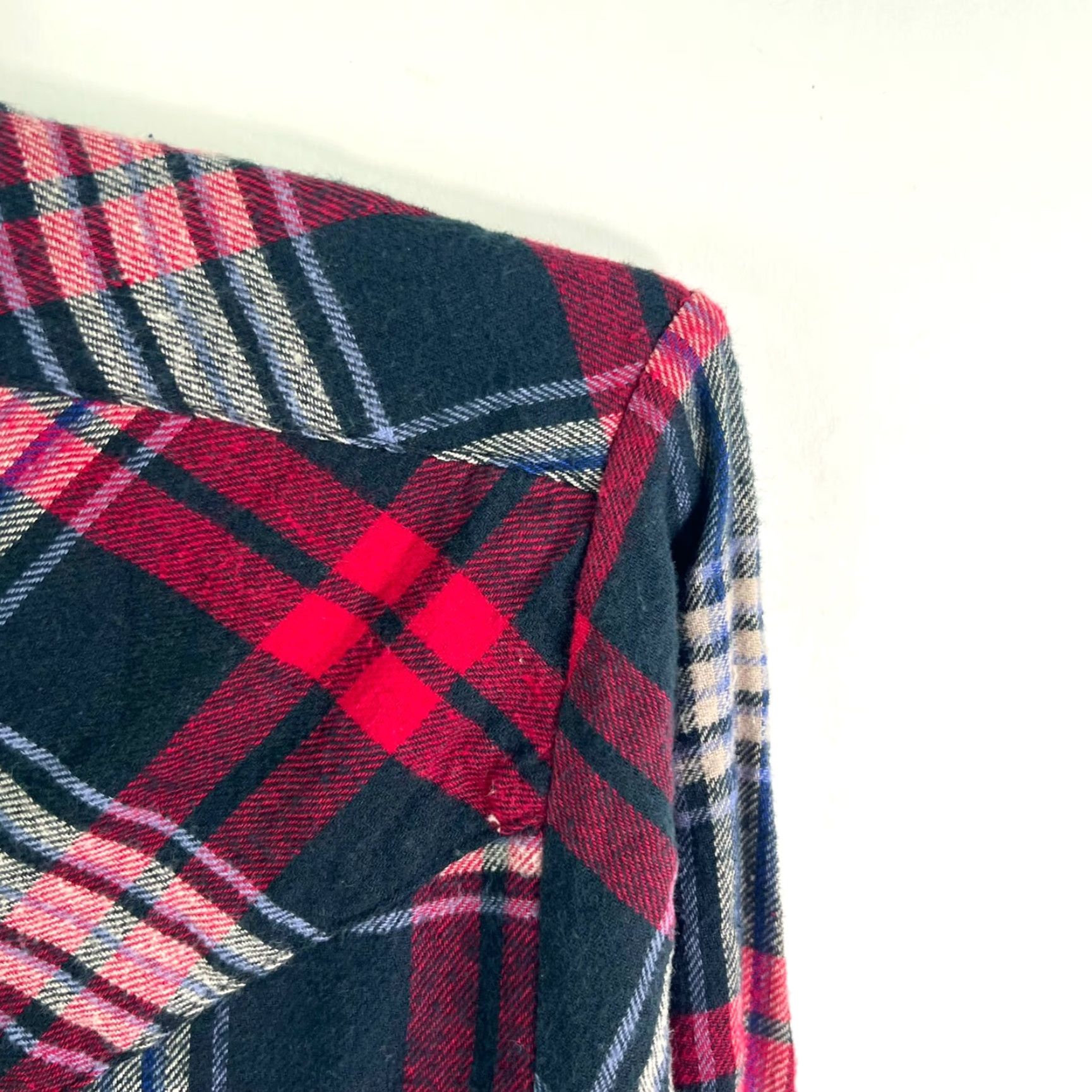 Vintage Plains Wester Wear Button-Up Flannel Shirt Mens Size L Red/Blue Plaid Classic Western Size US L / EU 52-54 / 3 - 2 Thumbnail