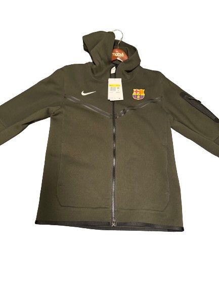 image of F C Barcelona Fc Barcelona Nike Tech in Olive Green, Men's (Size Small)