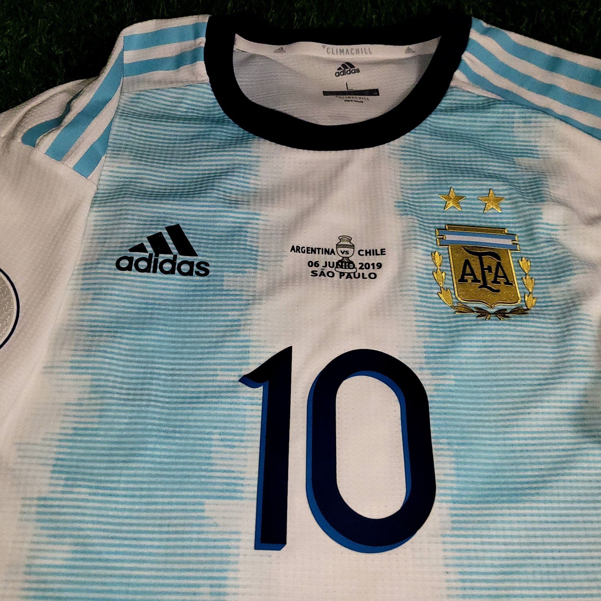 Adidas Messi Argentina 2019 COPA AMERICA PLAYER ISSUE Soccer Jersey Size US L / EU 52-54 / 3 - 3 Thumbnail