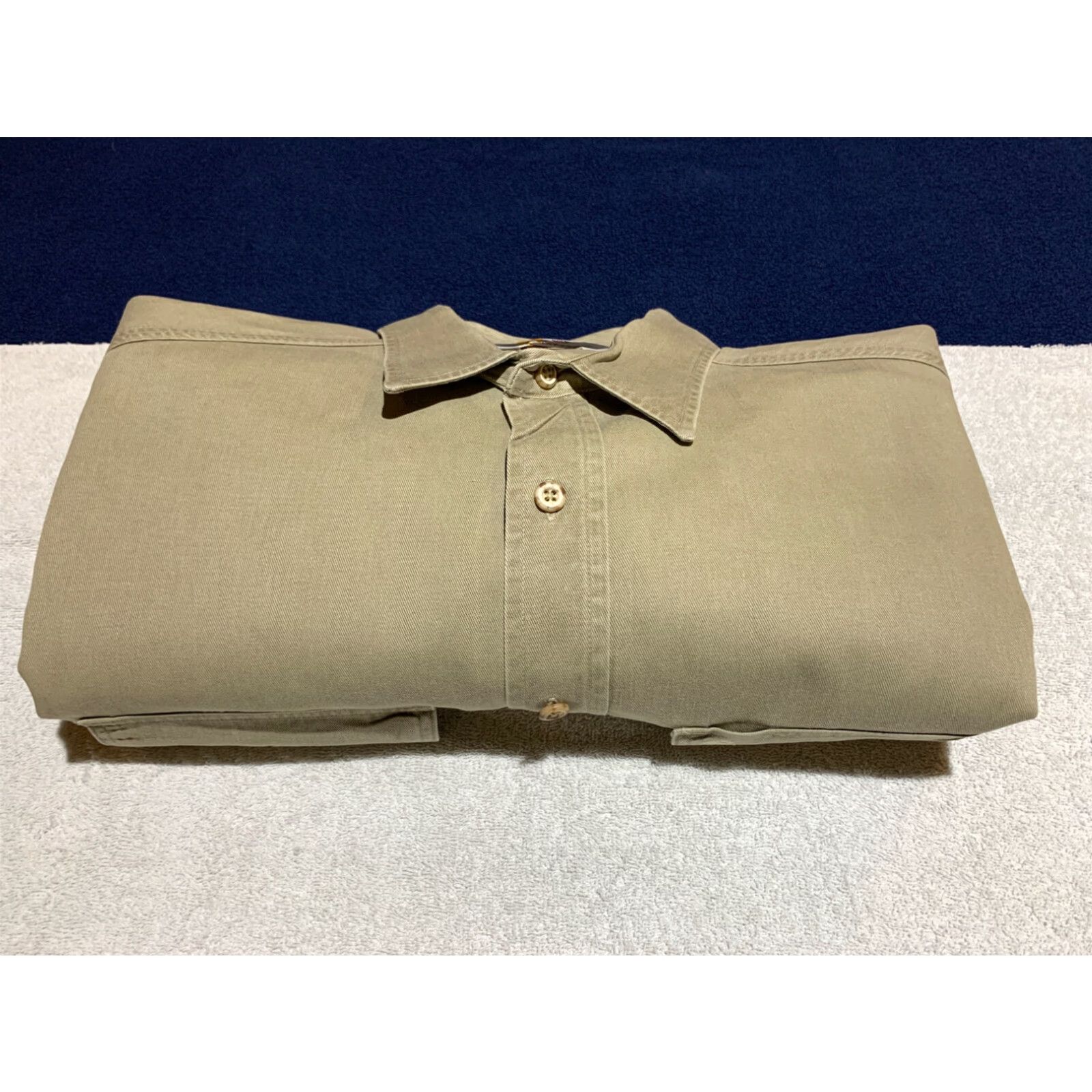 Carhartt VINTAGE Carhartt Mens Outdoor Button-Up Shirt XL Beige Long Sleeve Heavy Material Size US XL / EU 56 / 4 - 2 Thumbnail