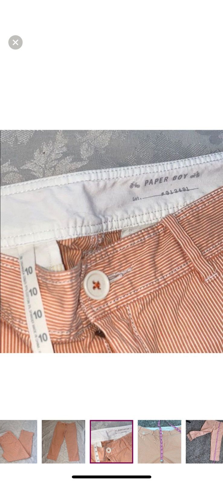 Anthropologie Anthropologie Paper boy pinstriped pants women’s size 10‎ Size 32" / US 10 / IT 46 - 3 Thumbnail