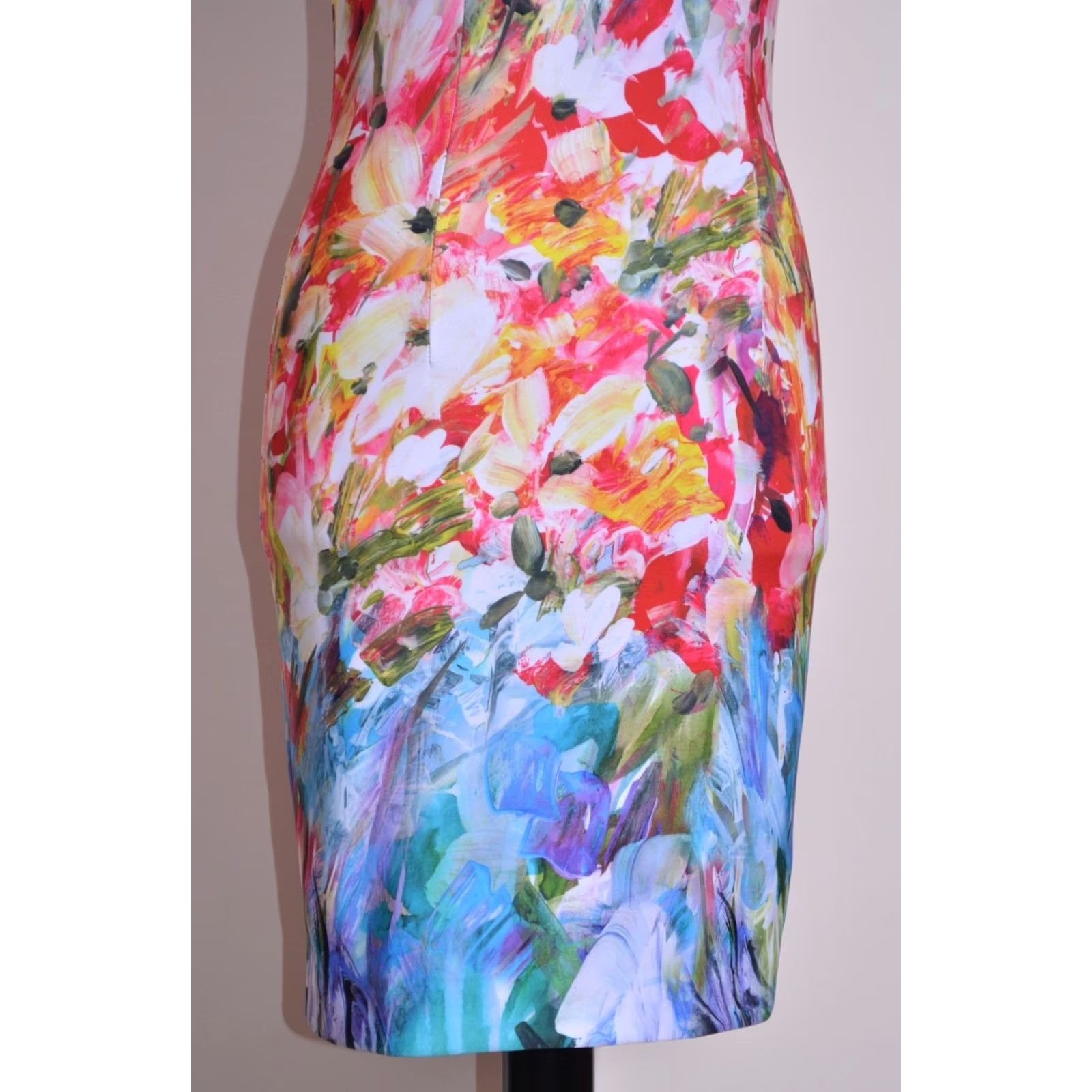 Joseph Ribkoff Joseph Ribkoff Womens Floral Sleeveless Bodycon Dress Multicolour Sz UK8 US6 D34 Size M / US 6-8 / IT 42-44 - 3 Thumbnail