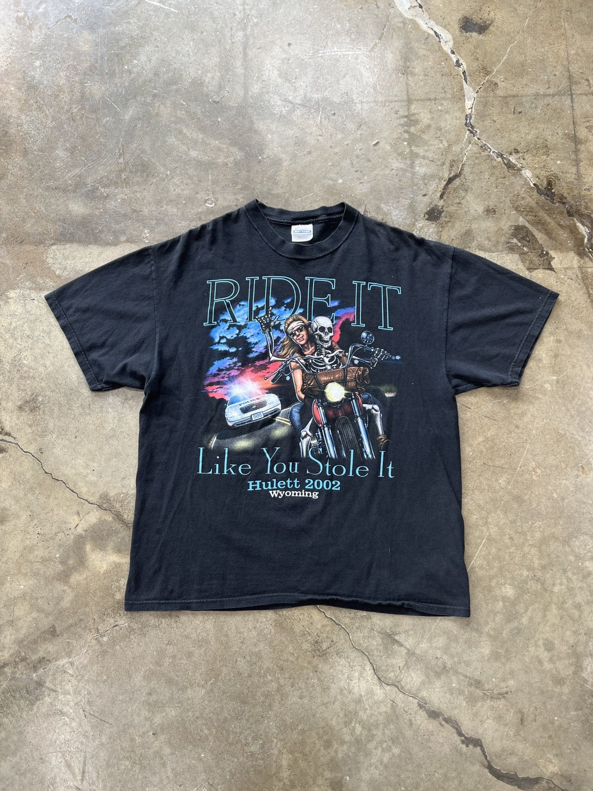 Vintage Vintage Ride It Like You Stole It Motorcycle Skeleton Tee XL Size US XL / EU 56 / 4 - 2 Thumbnail