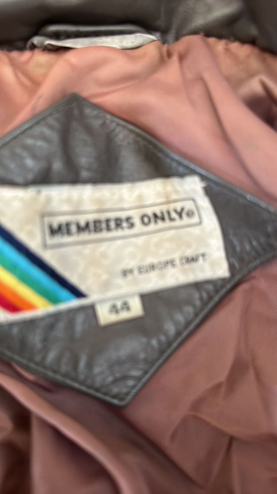 Members Only Vintage Leather 80’s European Member’s Only Jacket. Size US S / EU 44-46 / 1 - 3 Thumbnail