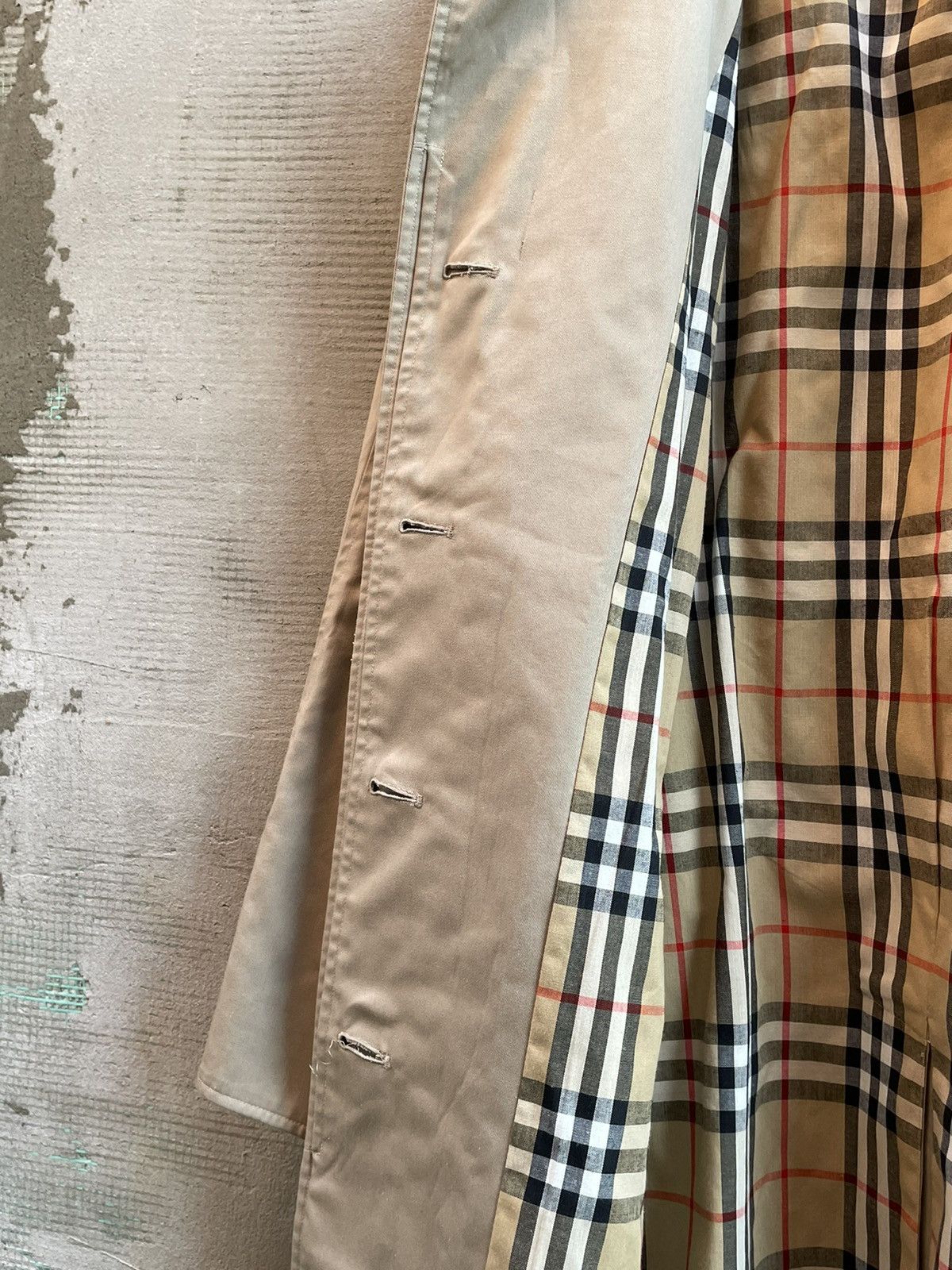 Burberry × Designer Burberry Burberrys Vintage 90s Nova Check Beige Trench Coat Size US L / EU 52-54 / 3 - 9 Thumbnail