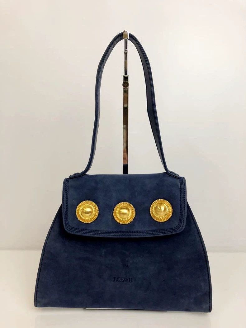 loewe Velvet gold buckle tote bag 2503-Nextarrow