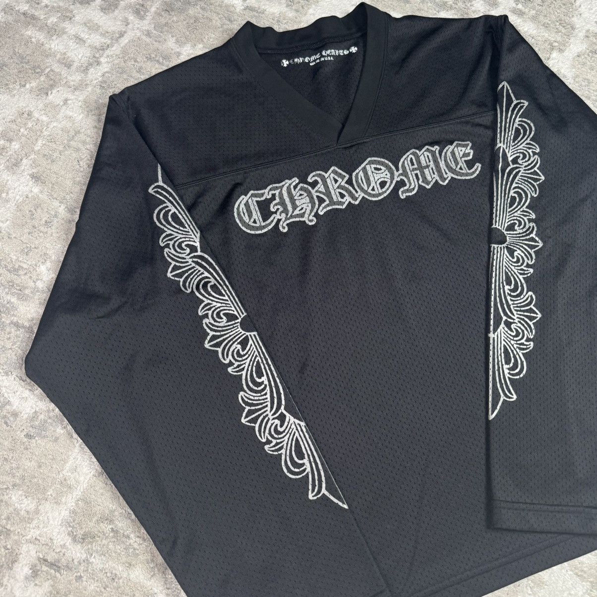 Chrome Hearts Mesh stadium floral long sleeve jersey Size US M / EU 48-50 / 2 - 12 Thumbnail