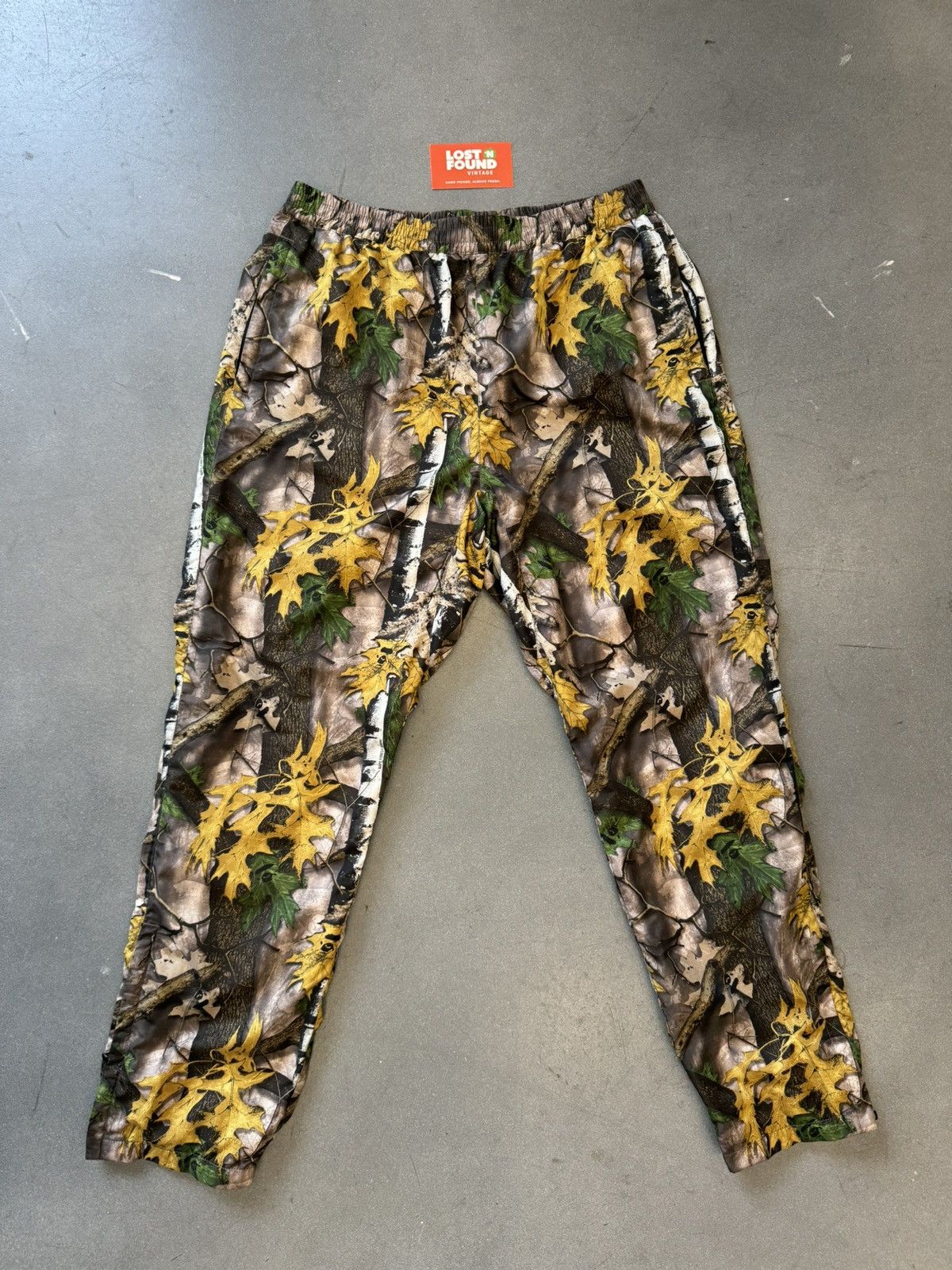 image of Bape Forest Camo Track Pants - Beige, Men's (Size 32)