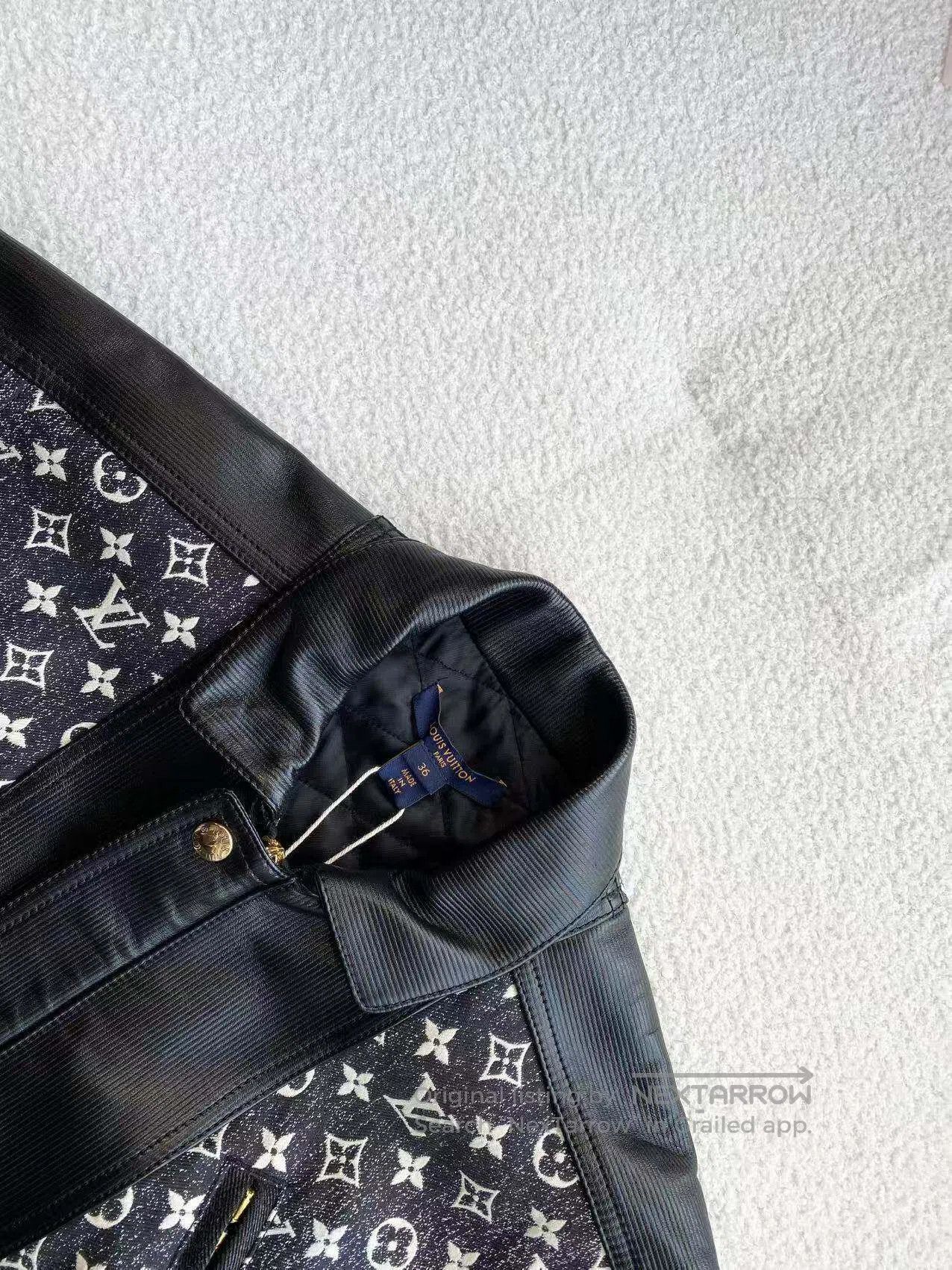 Louis Vuitton Louis Vuitton Vintage leather-mixed jacket| Size XXS / US 00 / IT 34 - 4 Thumbnail
