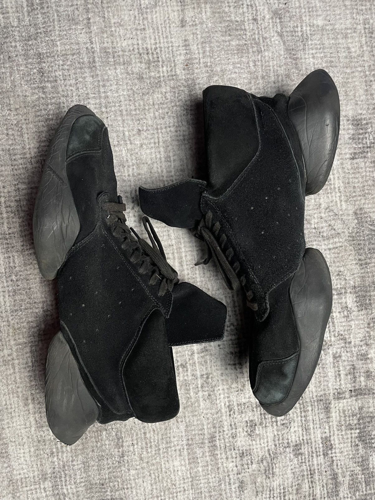 Rick Owens Rick owens Suede Tech Runners Black Size US 12 / EU 45 - 1 Thumbnail