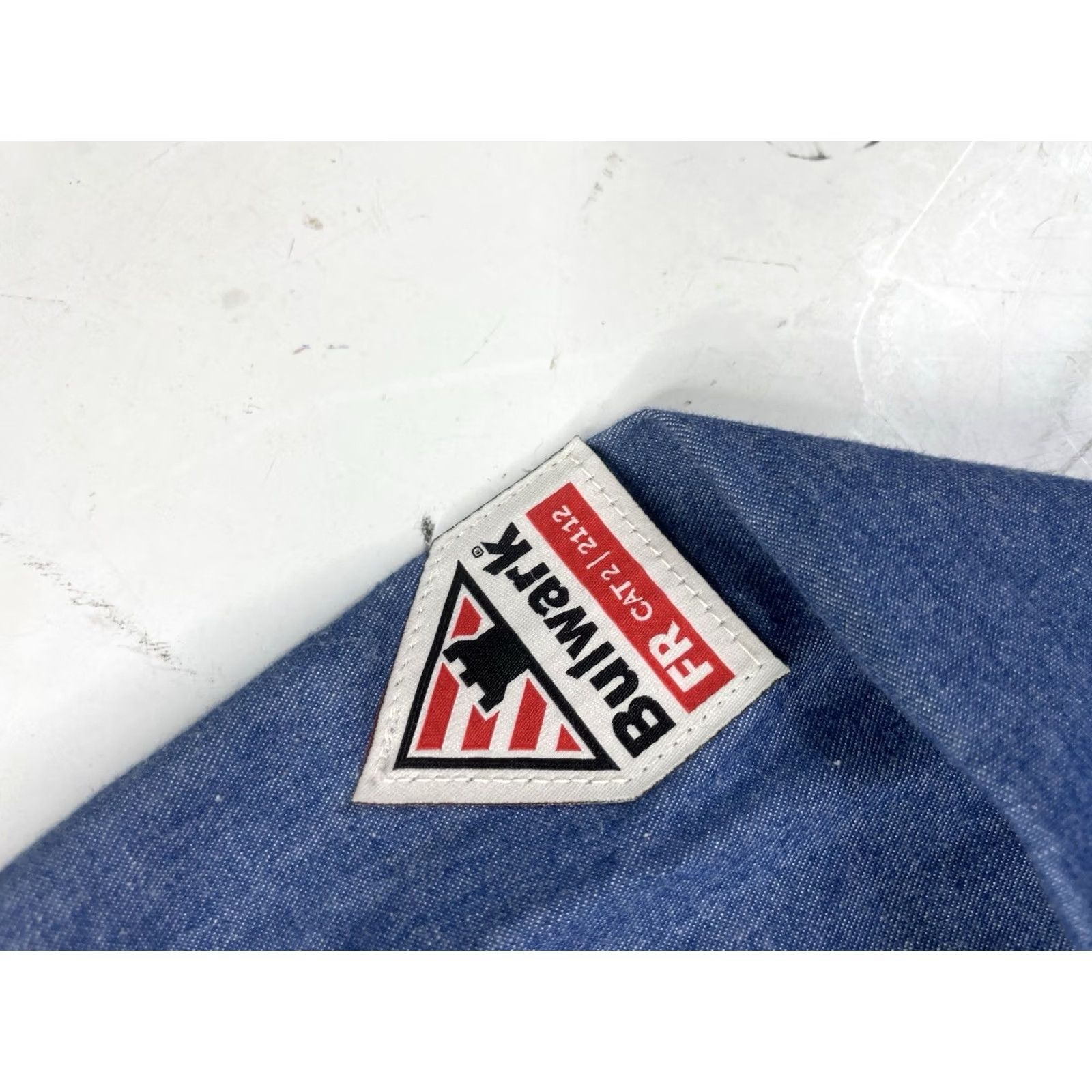 Denime Bulwark Shirt Denim Long Sleeve Button Down Flame Resistant Blue Mens M Size US M / EU 48-50 / 2 - 3 Thumbnail