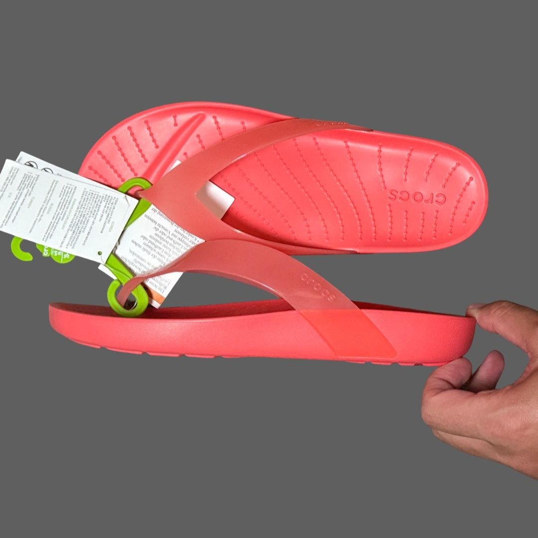 Crocs Crocs Splash Flip Flops Womens Pink USW9 NWT Neon Watermelon Size US 9 / IT 39 - 2 Thumbnail