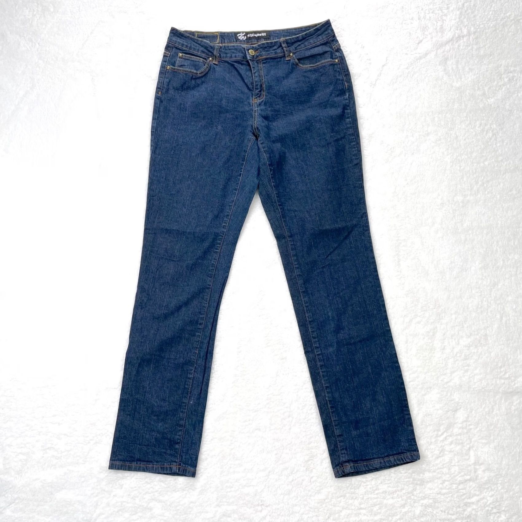 Rocawear VINTAGE Rocawear Jeans Womens 16 Blue Embroidered 90s Hip Hop NYC Jeans Size 38" / US 16 / IT 52 - 5 Thumbnail