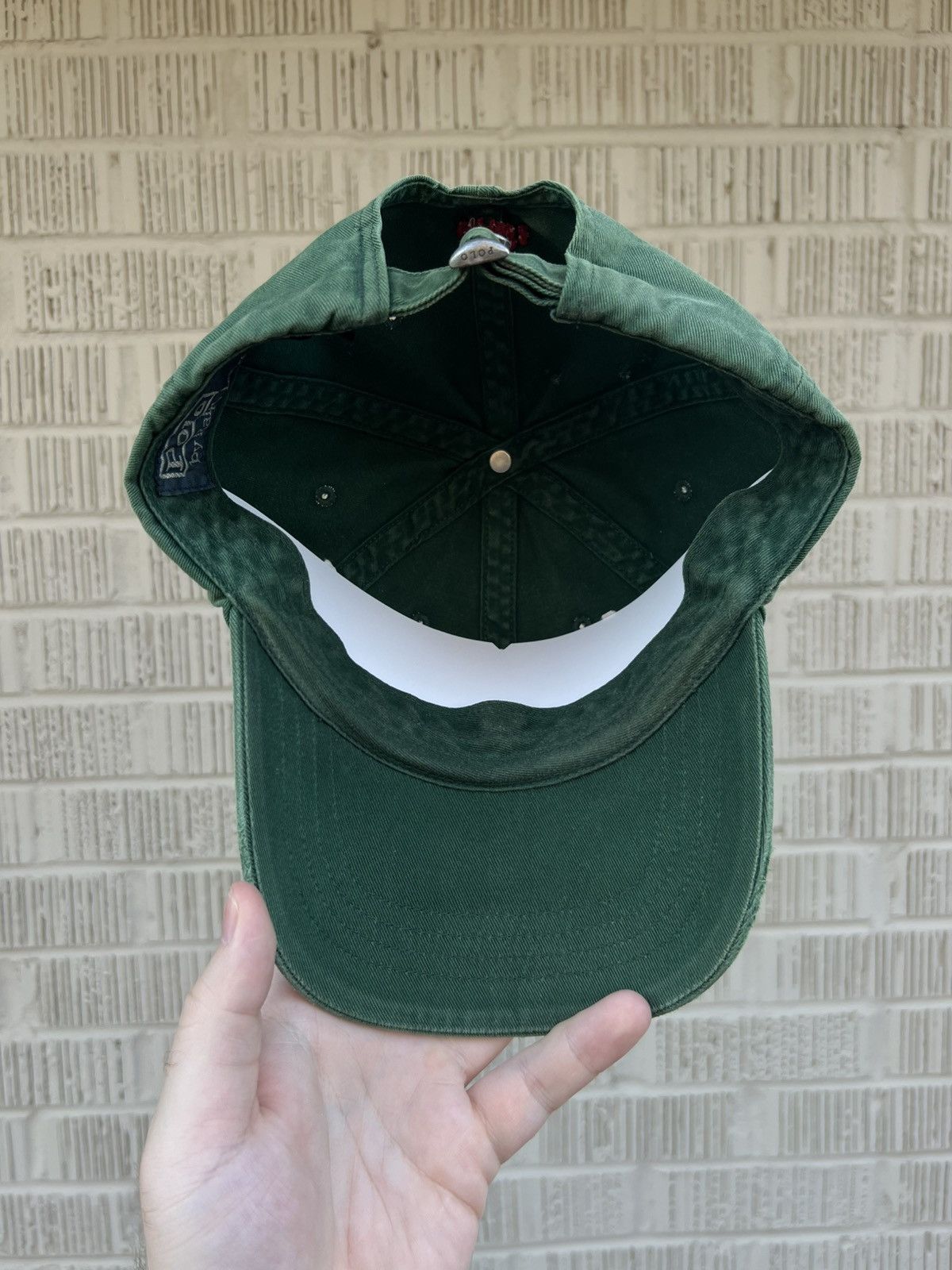 Polo Ralph Lauren Vintage 90’s Forest Green Polo Ralph Promo Strap-back Hat Size ONE SIZE - 2 Thumbnail