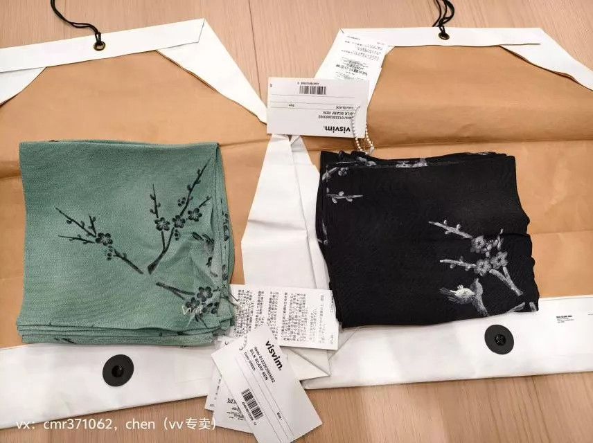 Visvim visvim 22aw silk scarf ren green/black magpie plum blossom pattern Size ONE SIZE - 9 Thumbnail