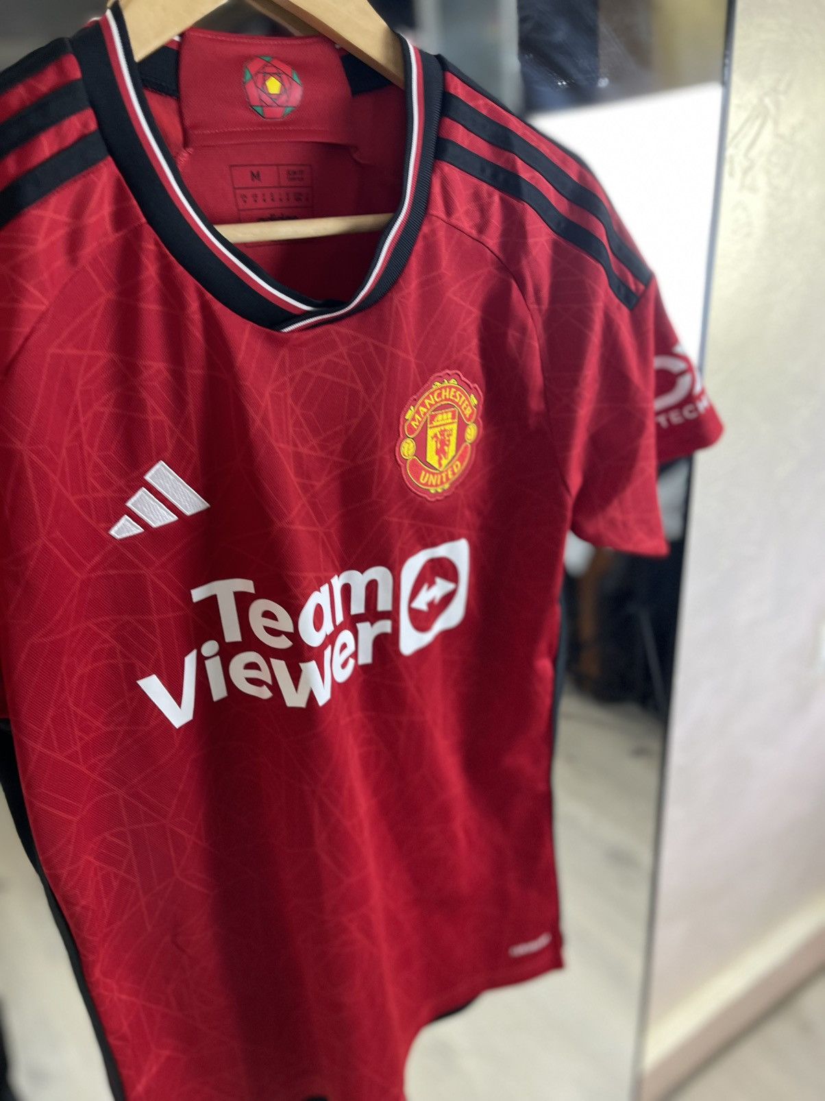Adidas 23/24 Manchester United Home Jersey / Aeroready Tech Fabric Size US M / EU 48-50 / 2 - 3 Thumbnail