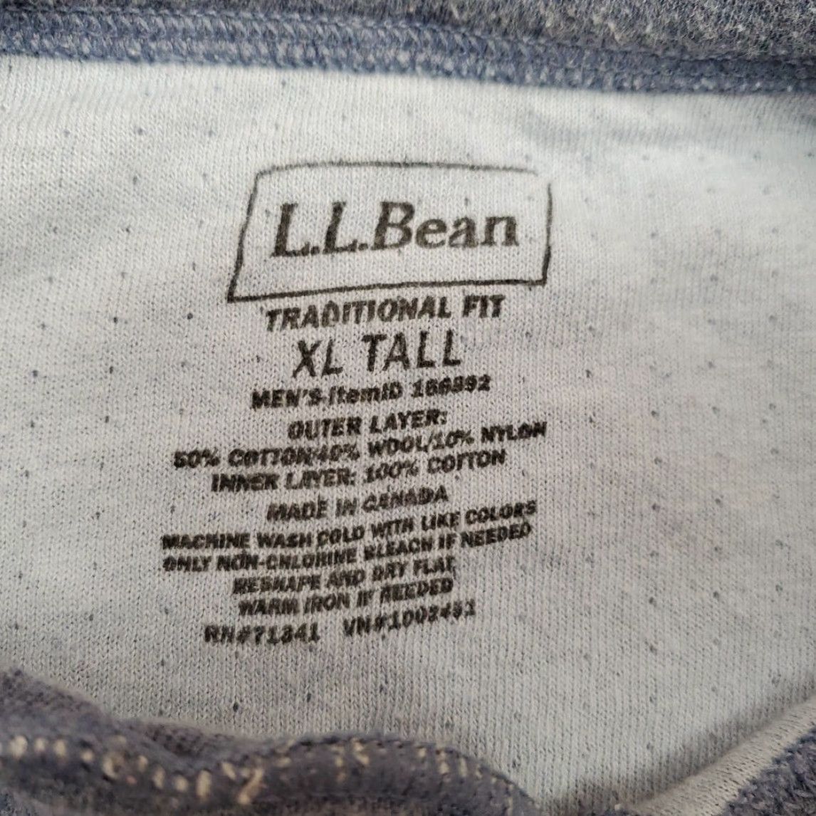 Vintage VINTAGE LL Bean River Shirt Men XL Tall Blue Henley Two Layer Long Sleeve Driver Shirt Size US L / EU 52-54 / 3 - 2 Thumbnail