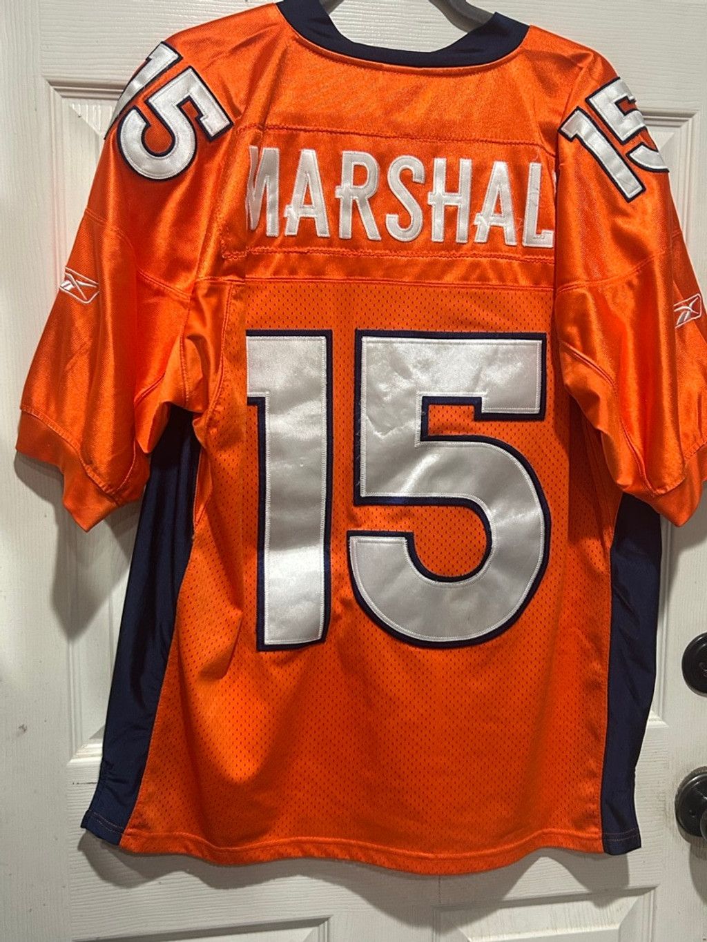 Reebok Men's Reebok Denver Broncos Marshall Jersey XL Orange Navy Size US XL / EU 56 / 4 - 4 Thumbnail