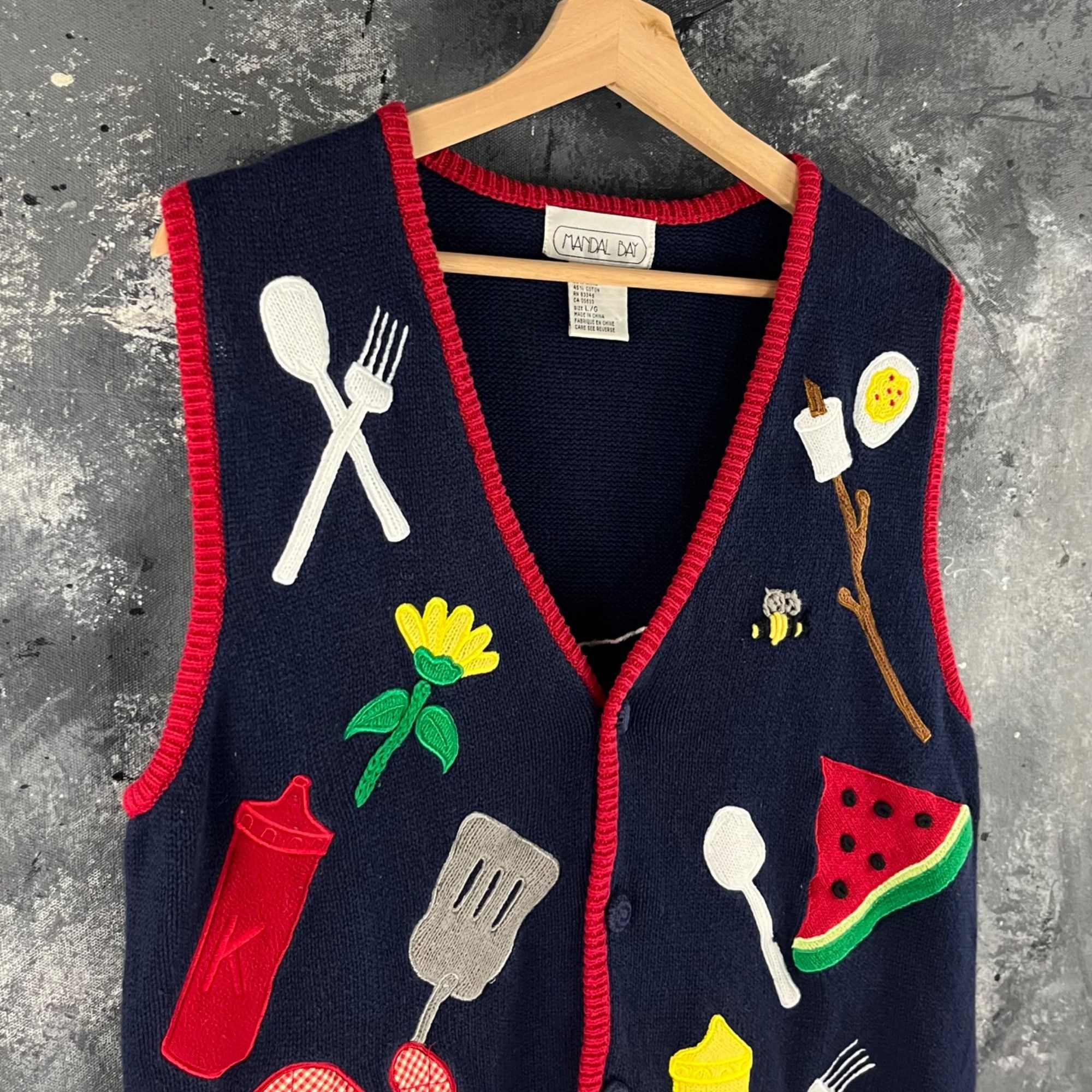 Vintage Vintage 90’s Picnic sweeter vest Size US M / EU 48-50 / 2 - 2 Thumbnail
